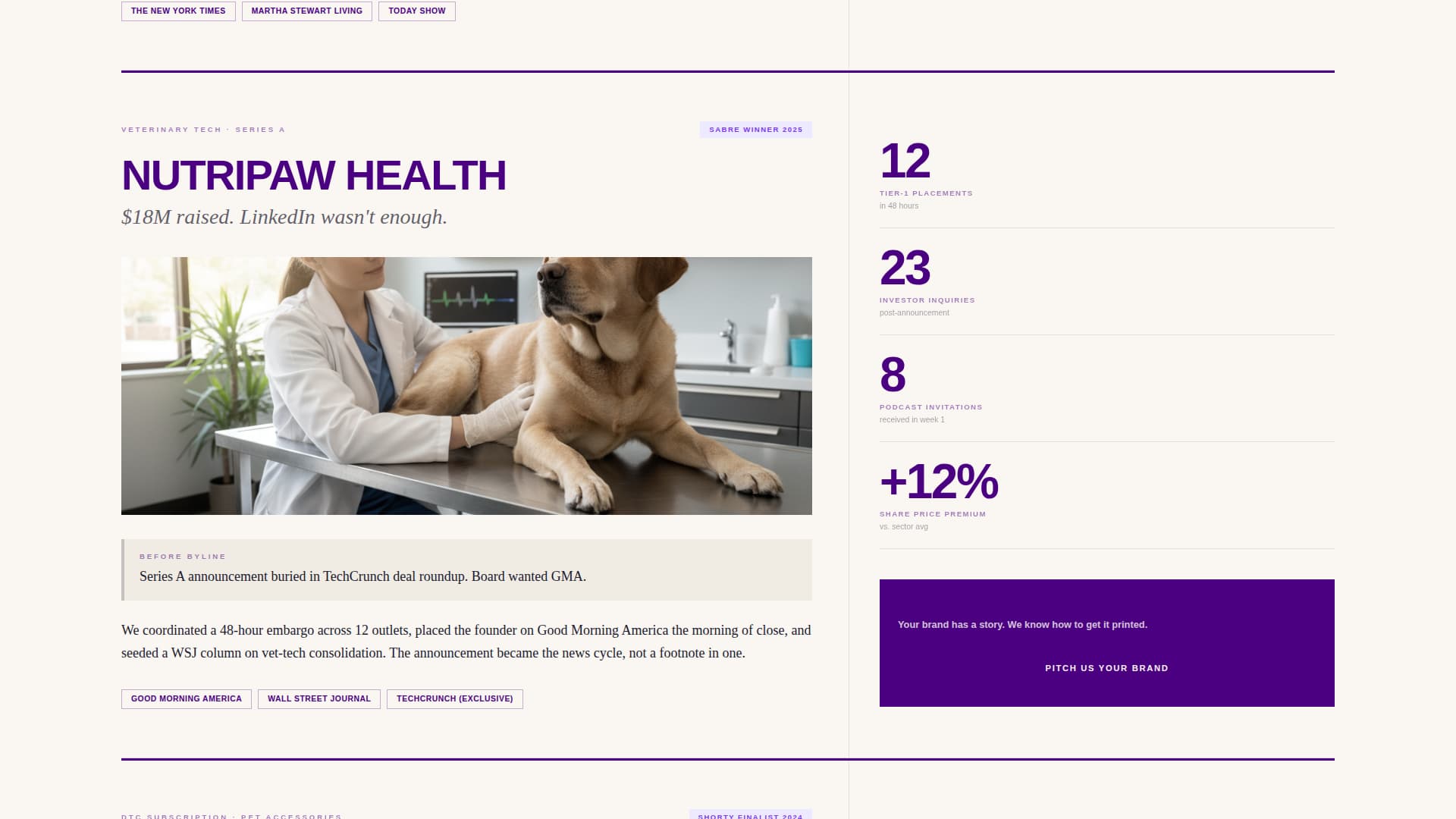 Pet Care Marketing & Agency Specialist Portfolio Website Template