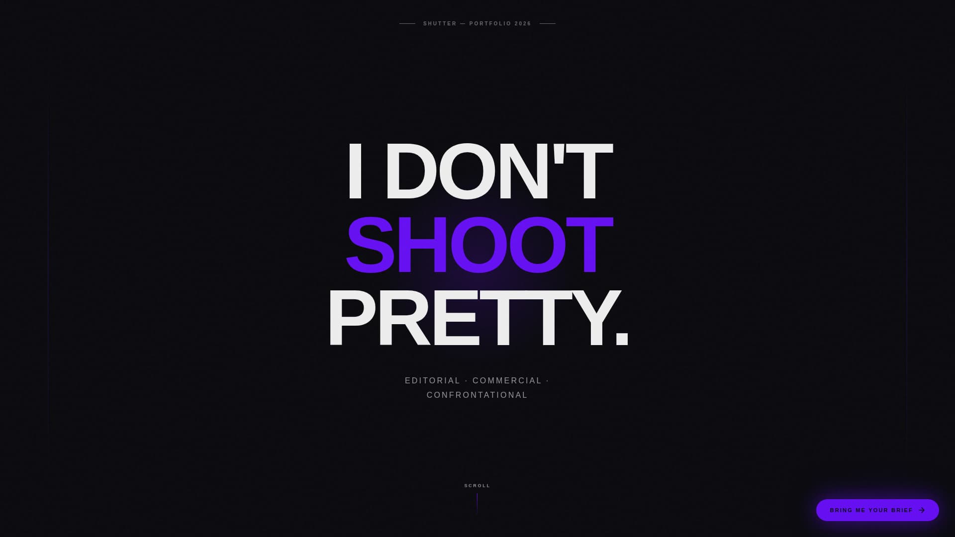Photographer Portfolio Specialist Portfolio Website Template
