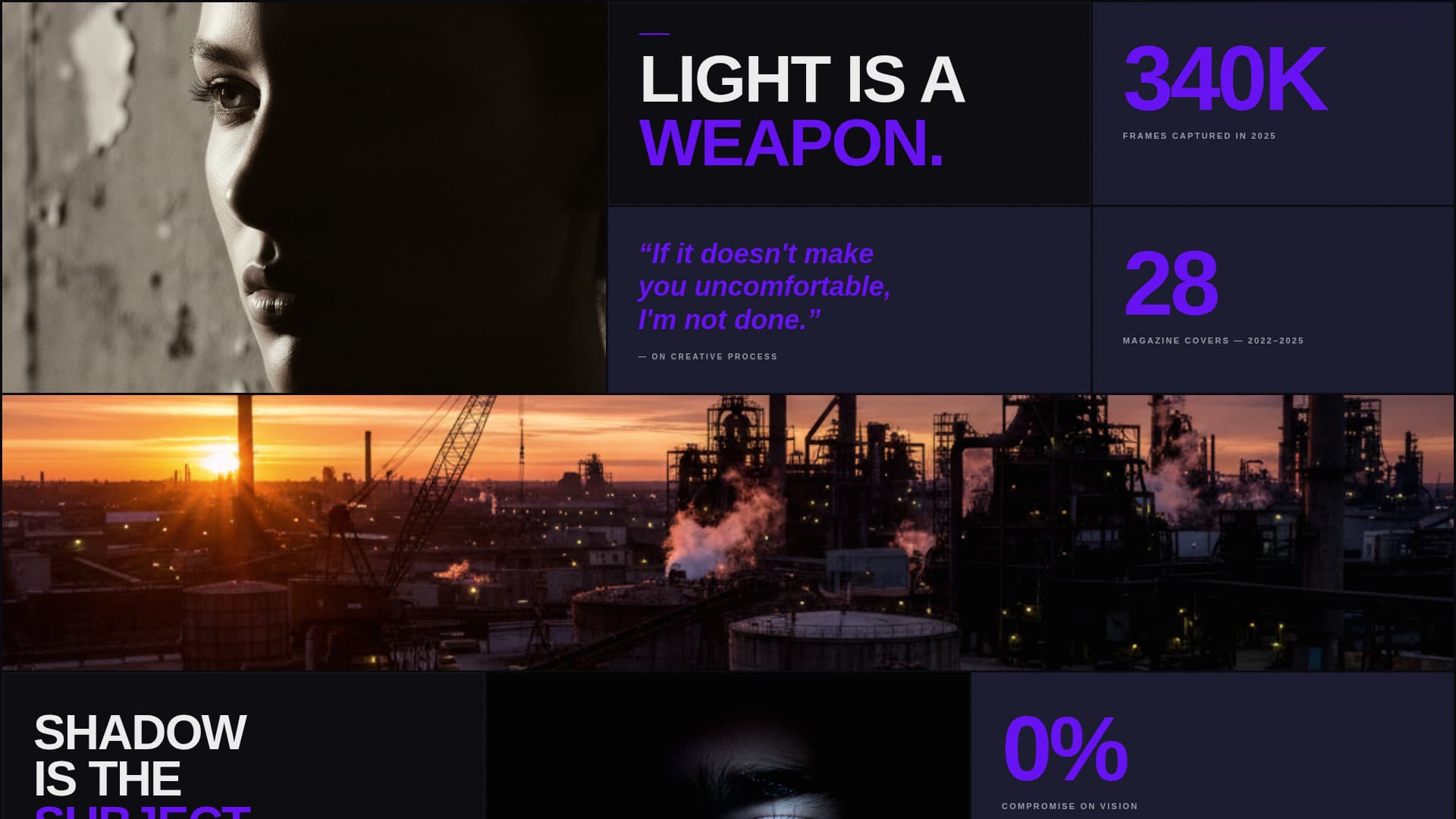 Photographer Portfolio Specialist Portfolio Website Template