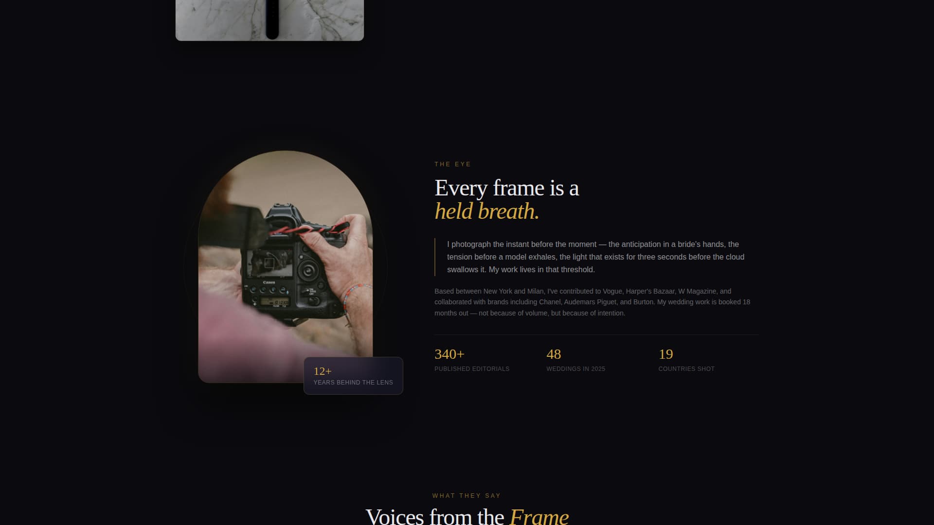 Photographer Portfolio Booking Website Template