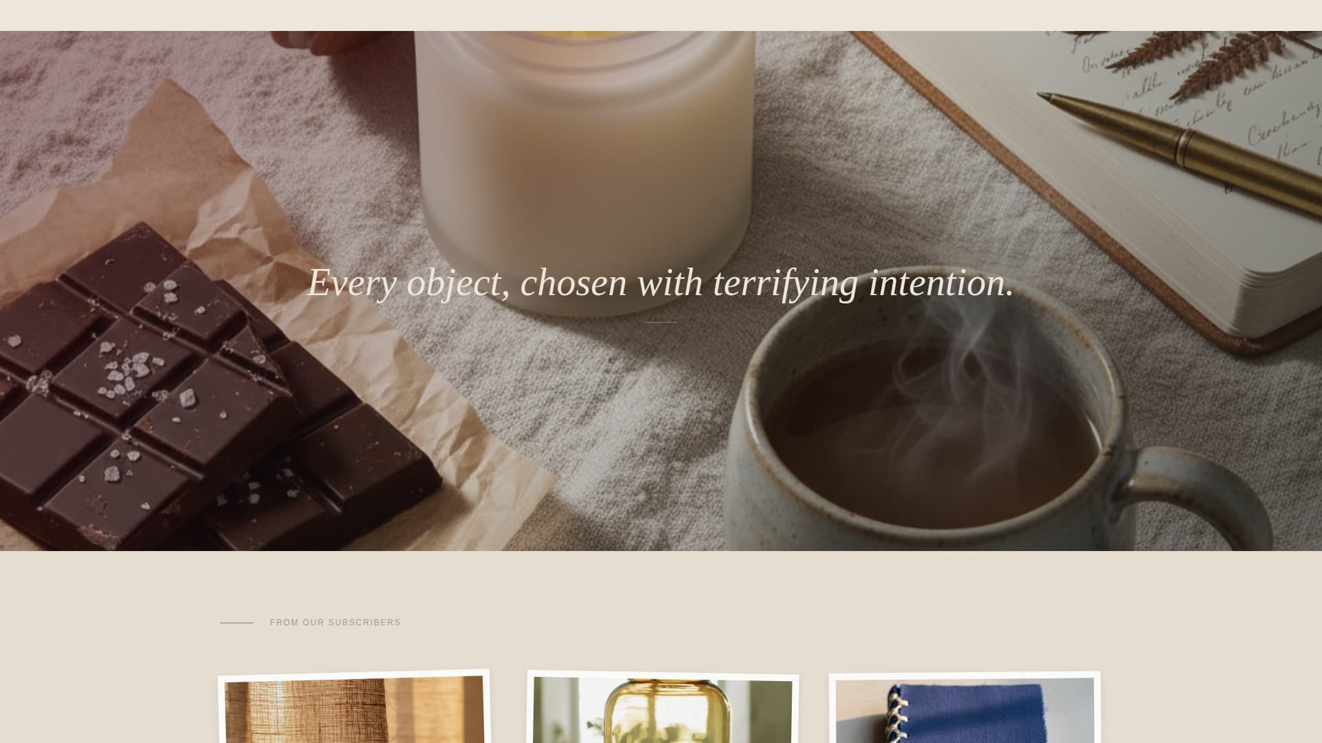 Curate - Luxe Subscription Landing Page Template