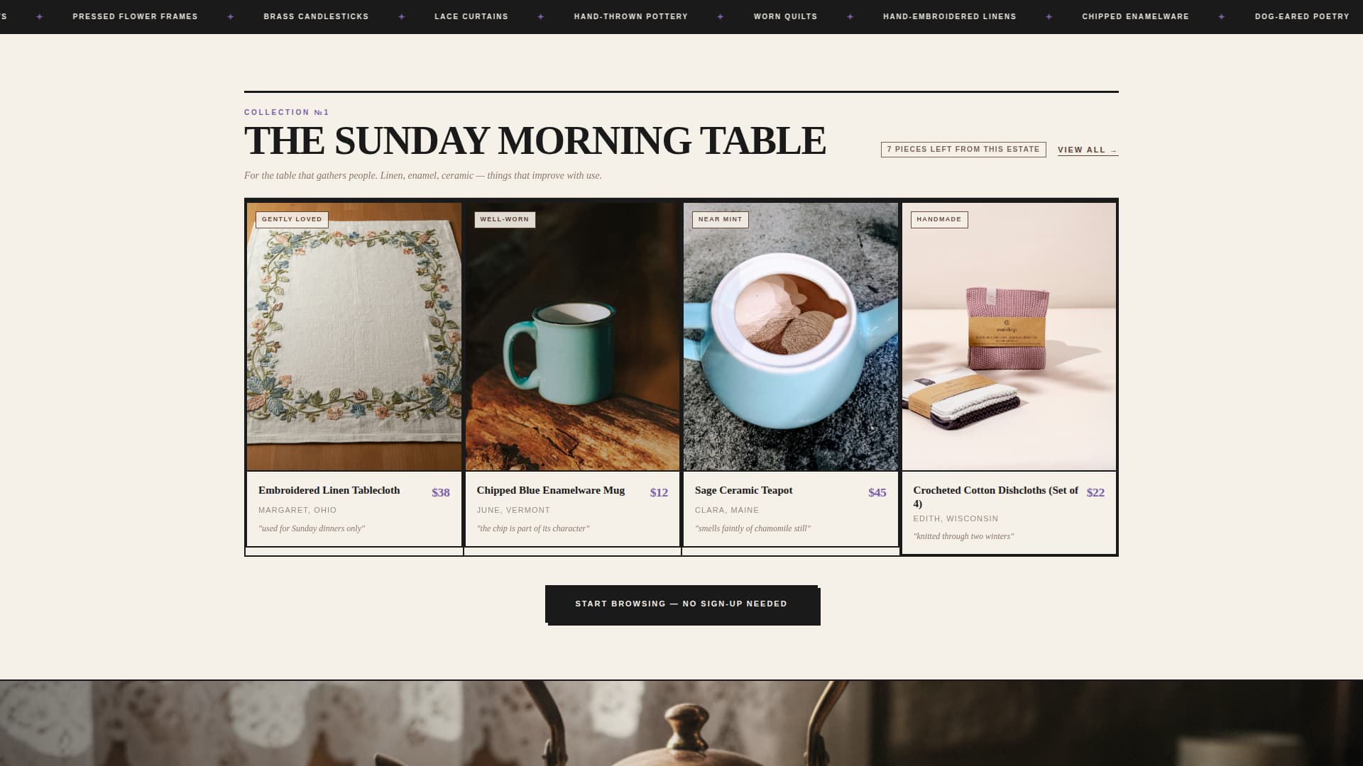 Thrift - Charming Resale Landing Page Template