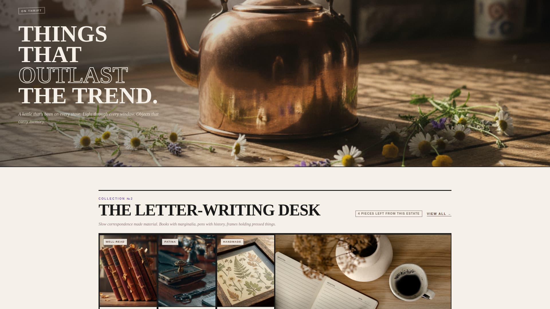 Thrift - Charming Resale Landing Page Template
