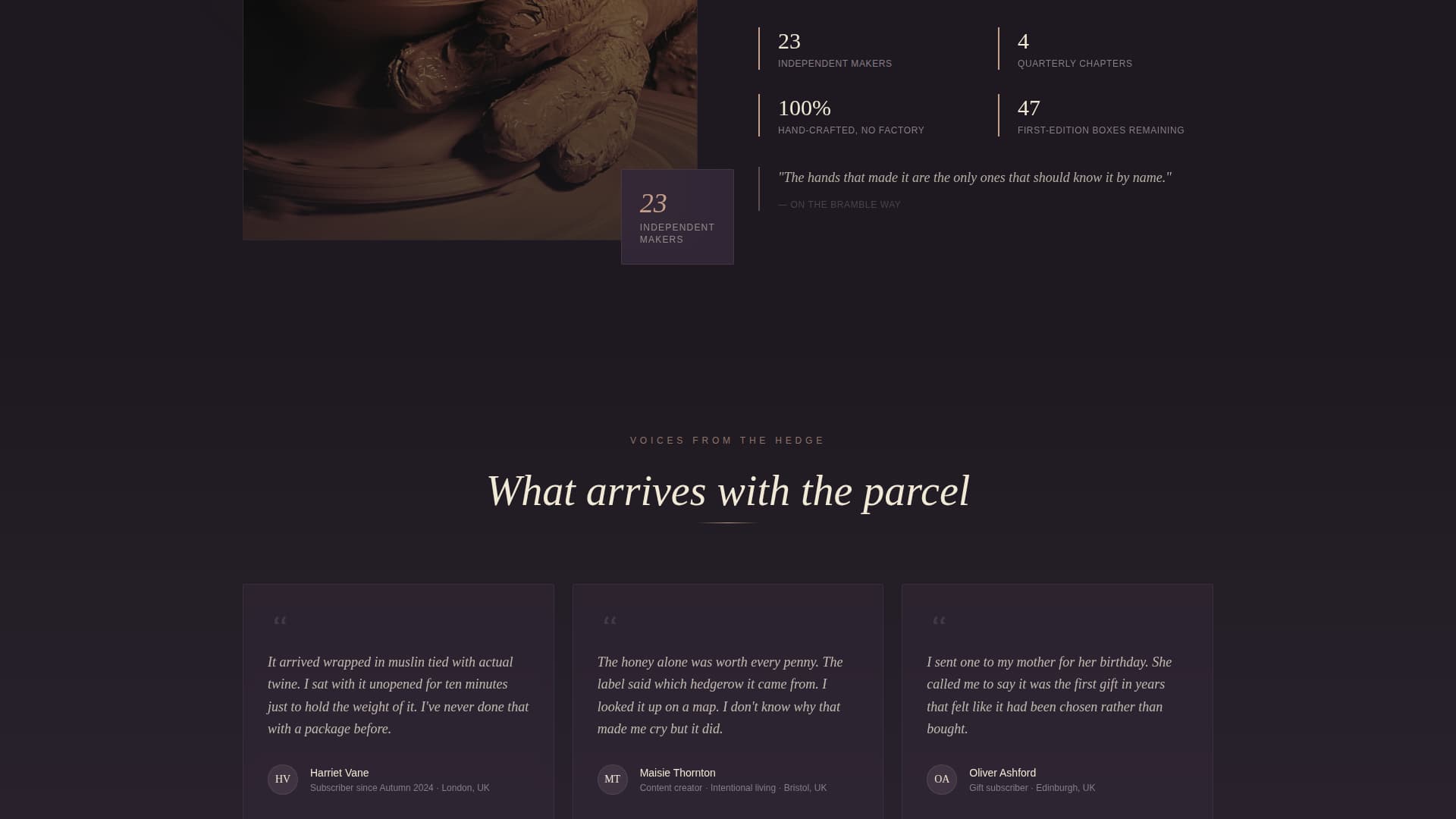 Bramble - Enchanting Subscription Landing Page Template