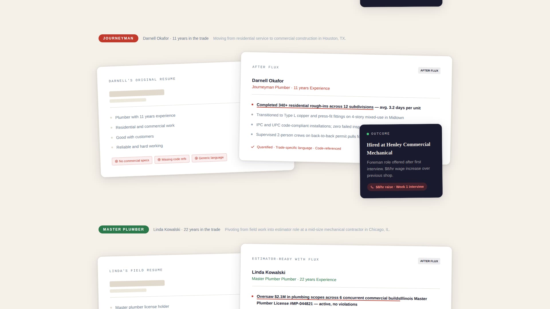 Plumber Profile Careers Website Template