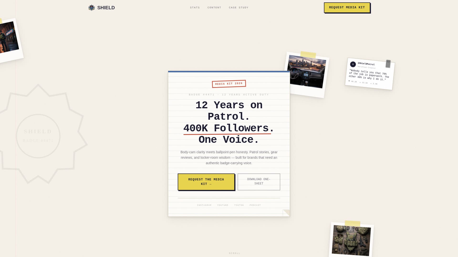 Police Officer Profile Reviews Website Template
