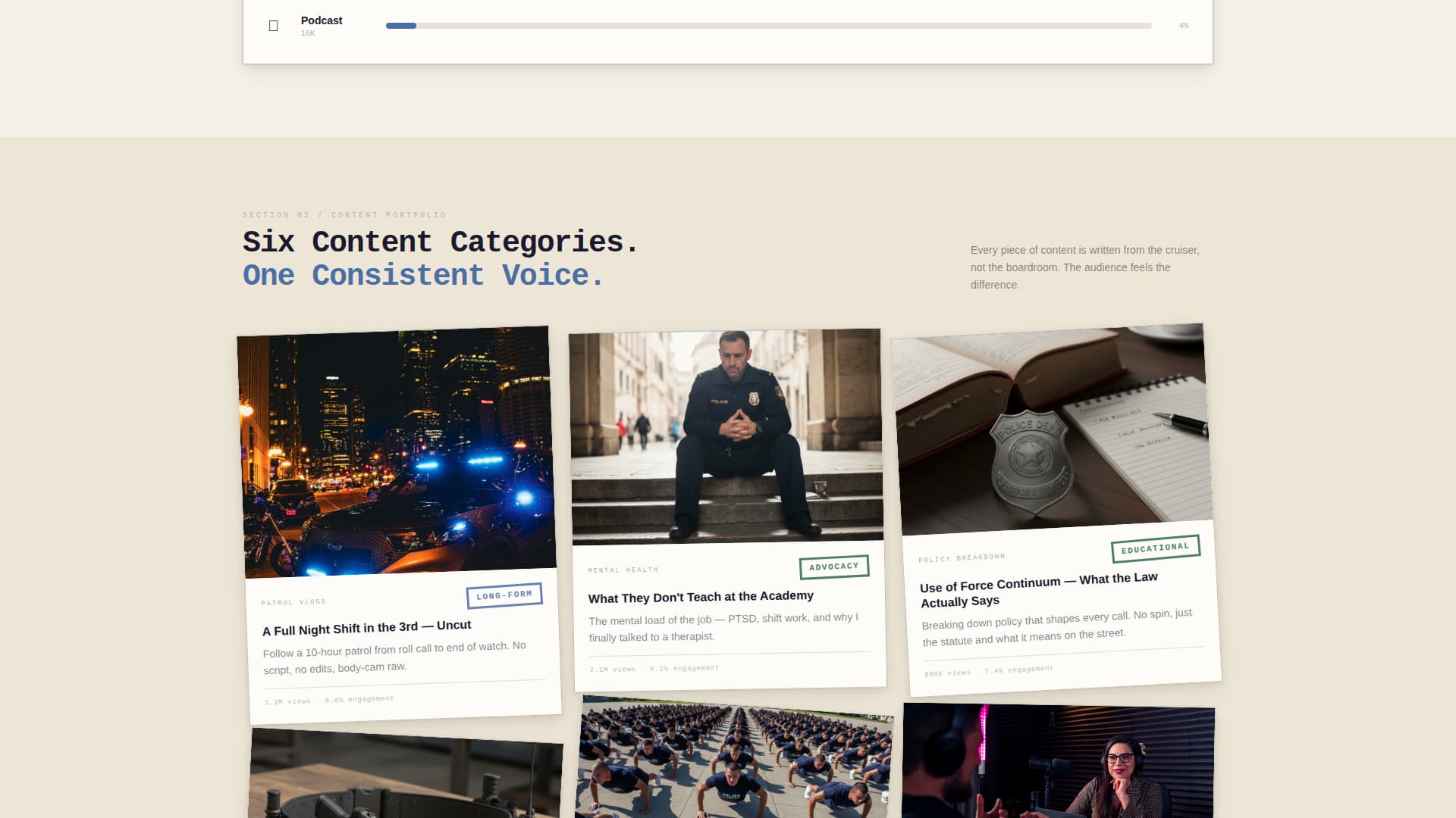 Police Officer Profile Reviews Website Template