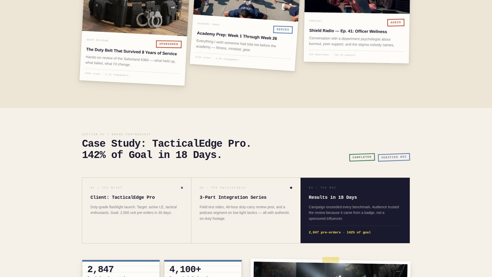 Police Officer Profile Reviews Website Template