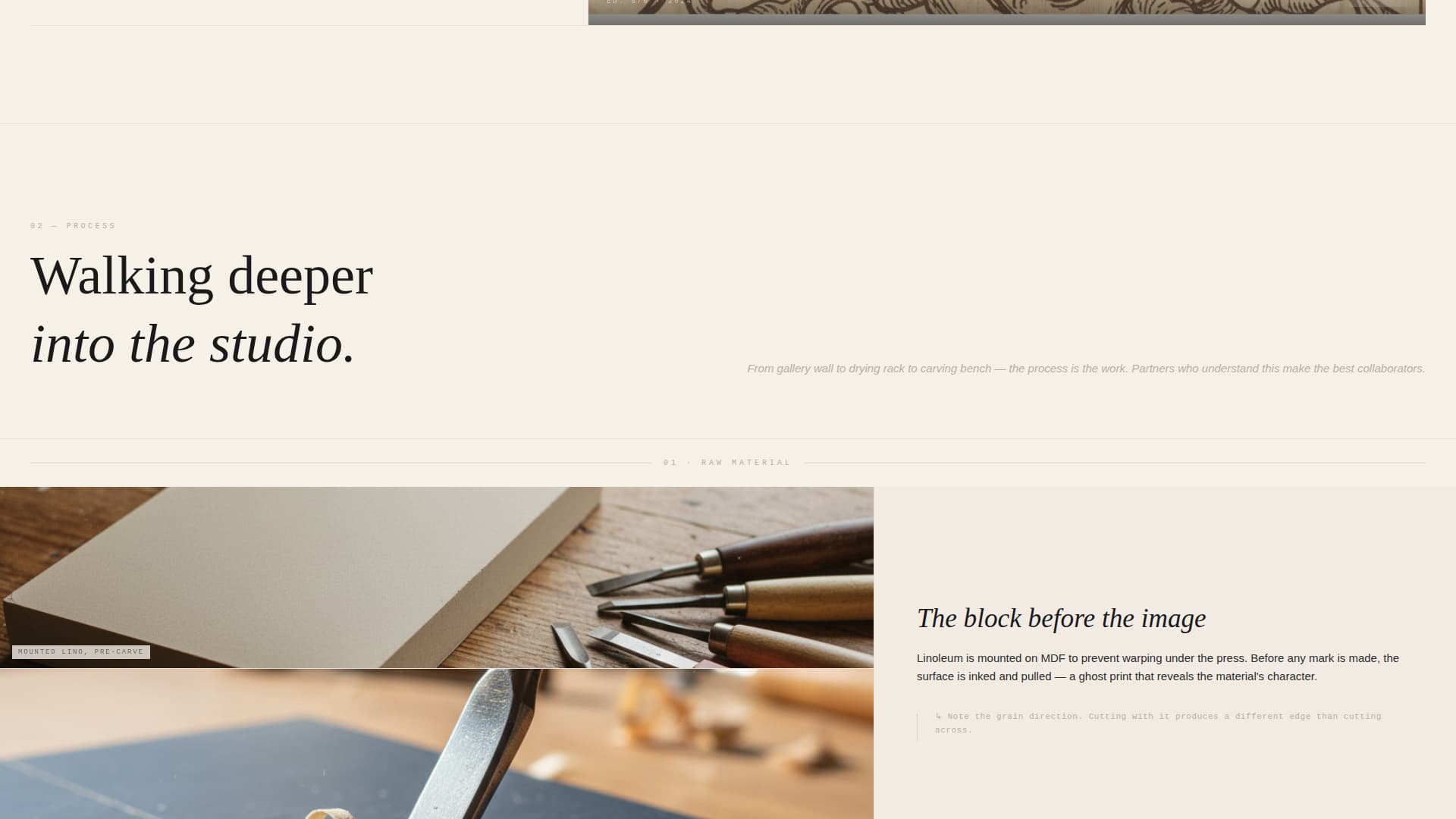 Printmaker Portfolio Specialist Professional Website Template