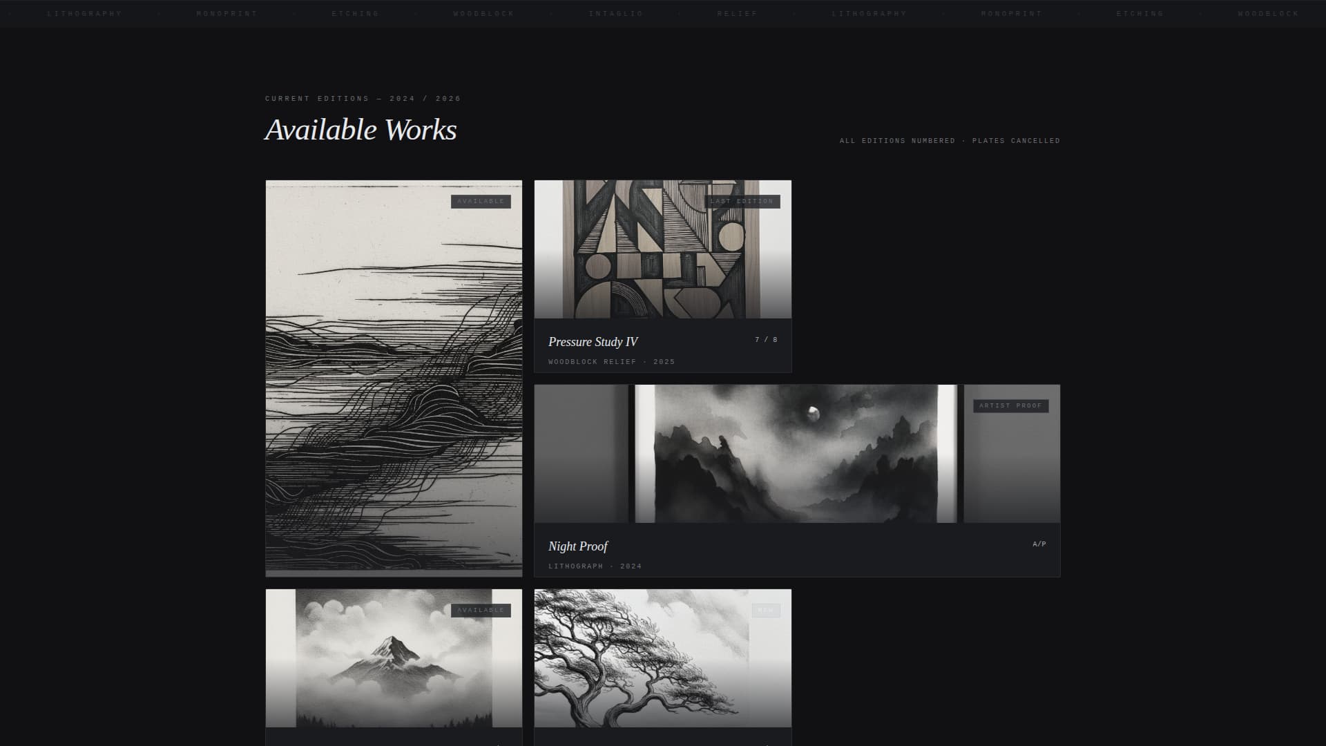 Printmaker Portfolio Professional Website Template