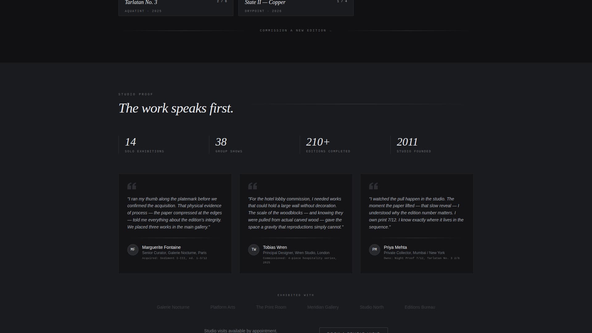 Printmaker Portfolio Professional Website Template