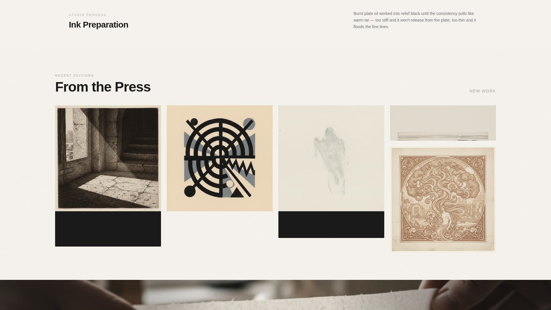Press - Striking Printmaker Landing Page Template