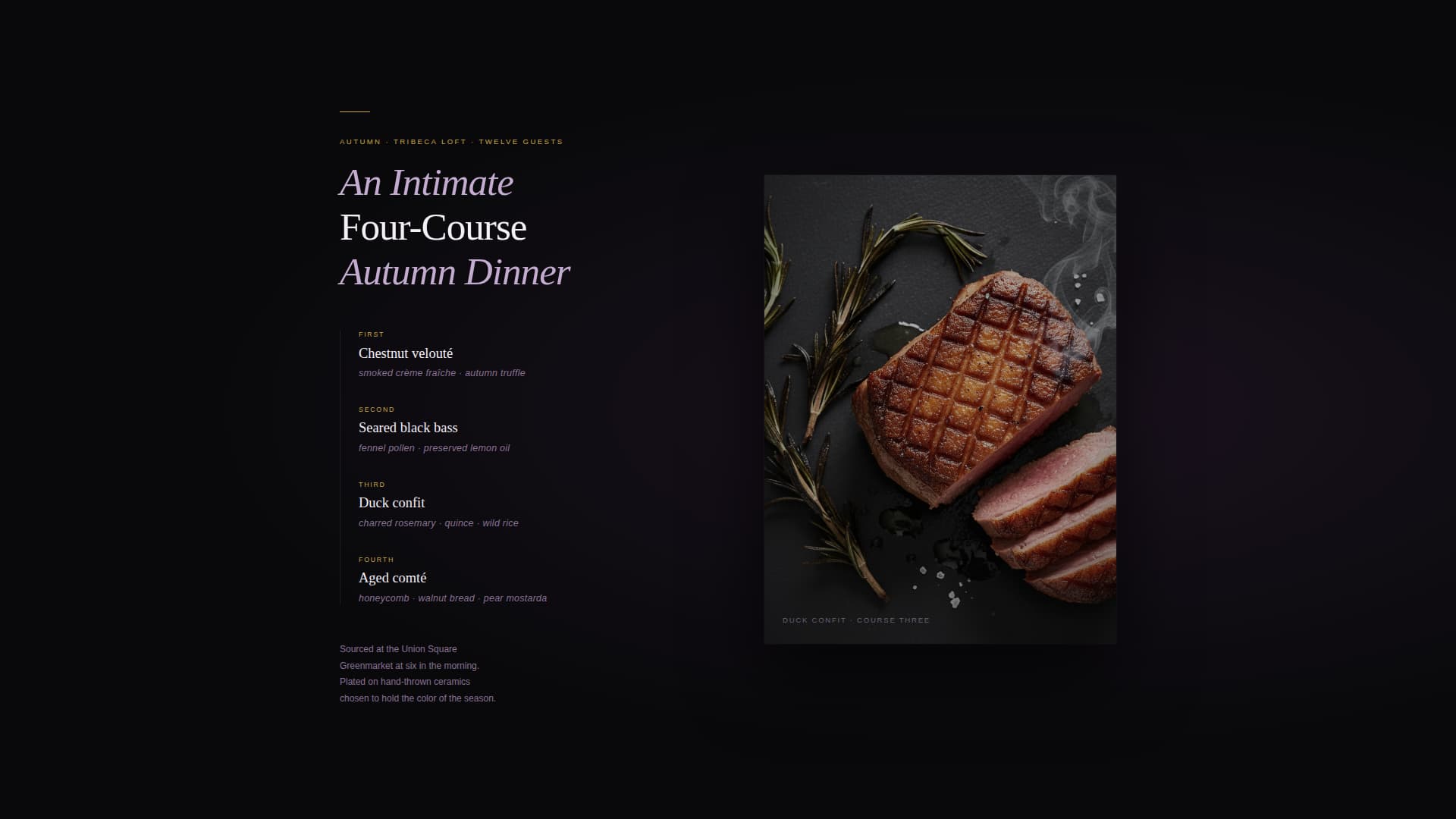 Chef & Culinary Portfolio Pricing Website Template