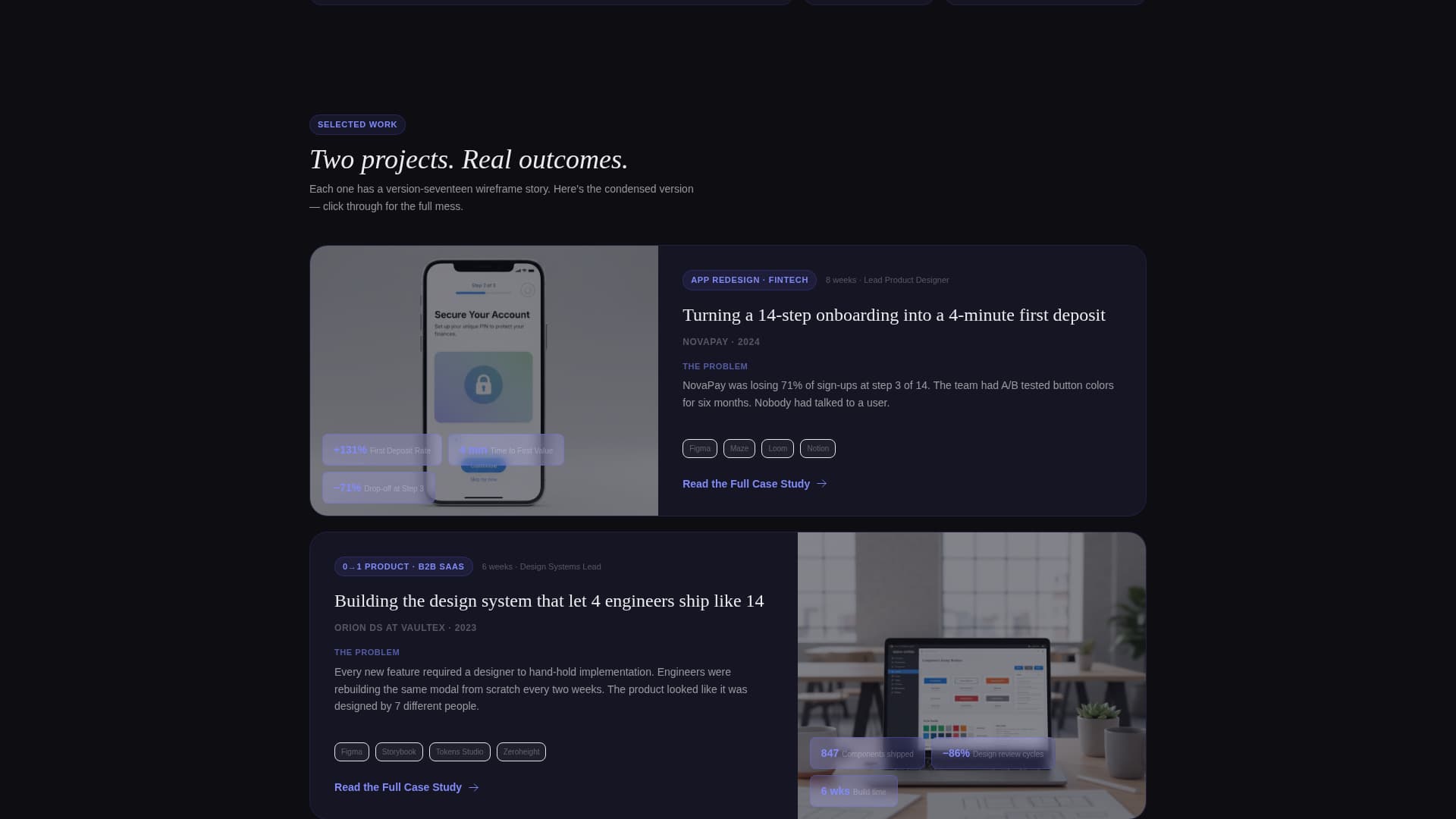 Product Designer Portfolio Portfolio Website Template