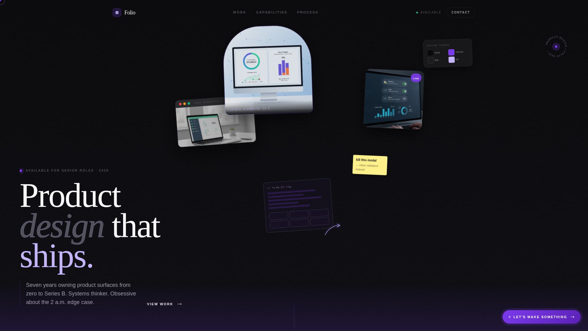 Product Designer Portfolio Specialist Careers Website Template