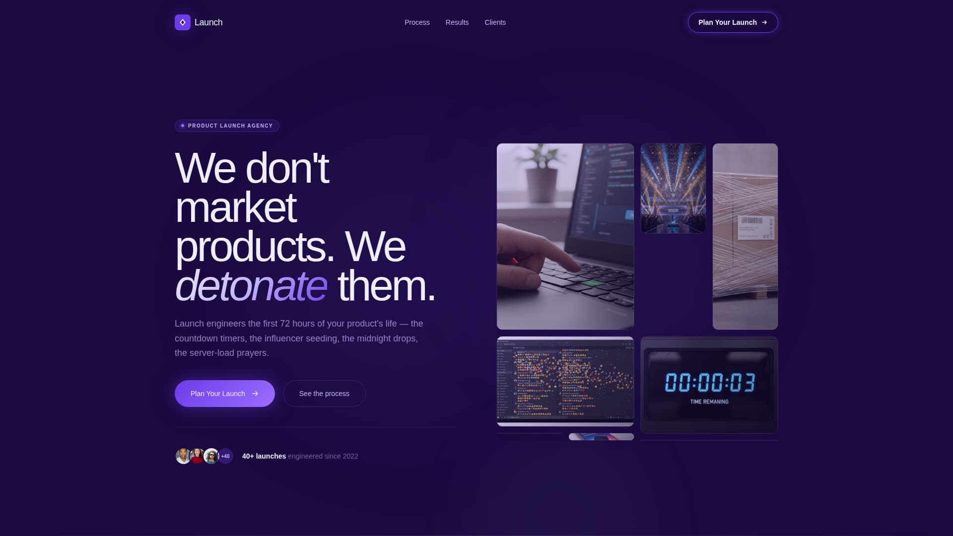 Events & Experiential Agency Pre-Launch Website Template