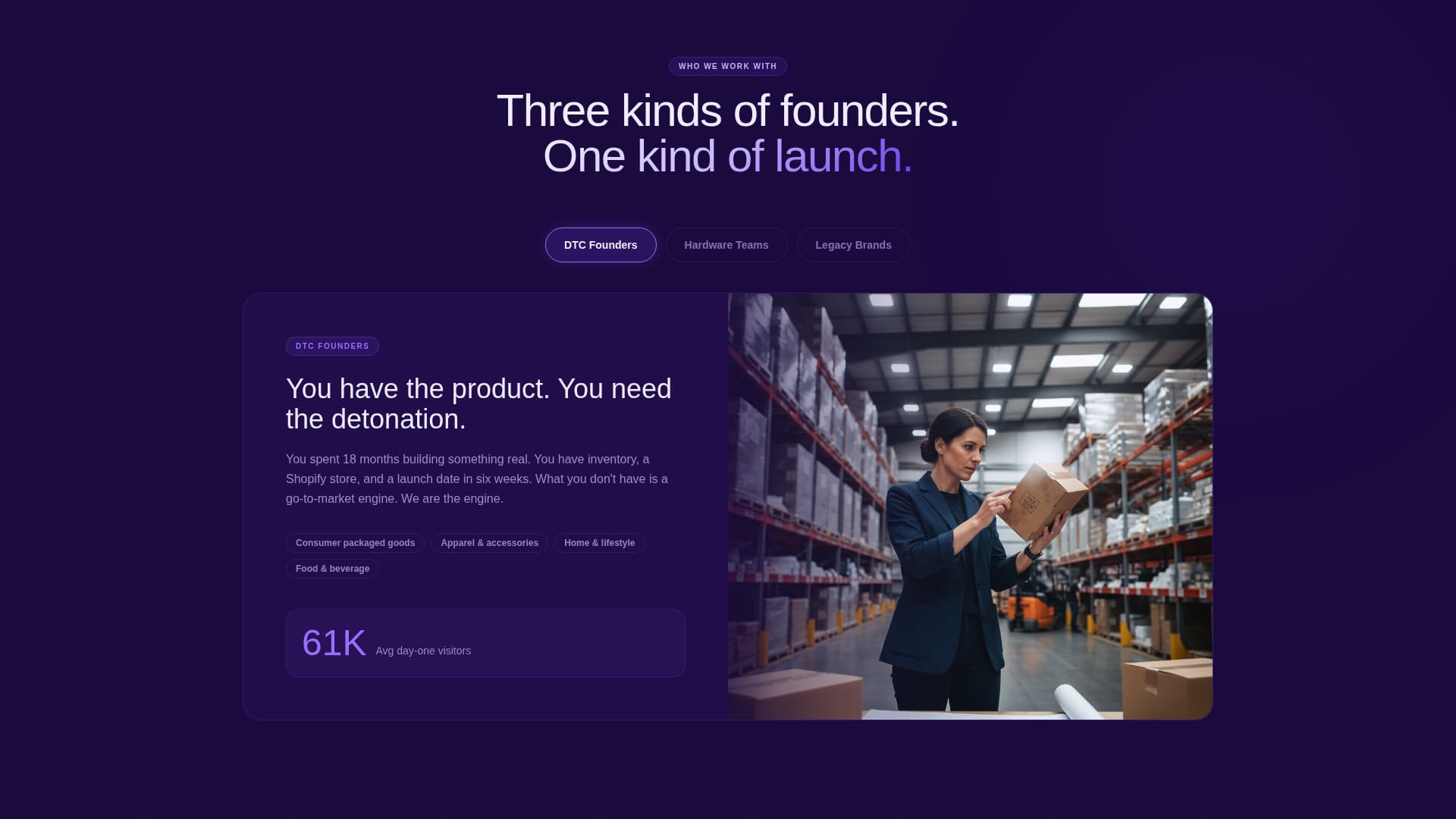 Events & Experiential Agency Pre-Launch Website Template