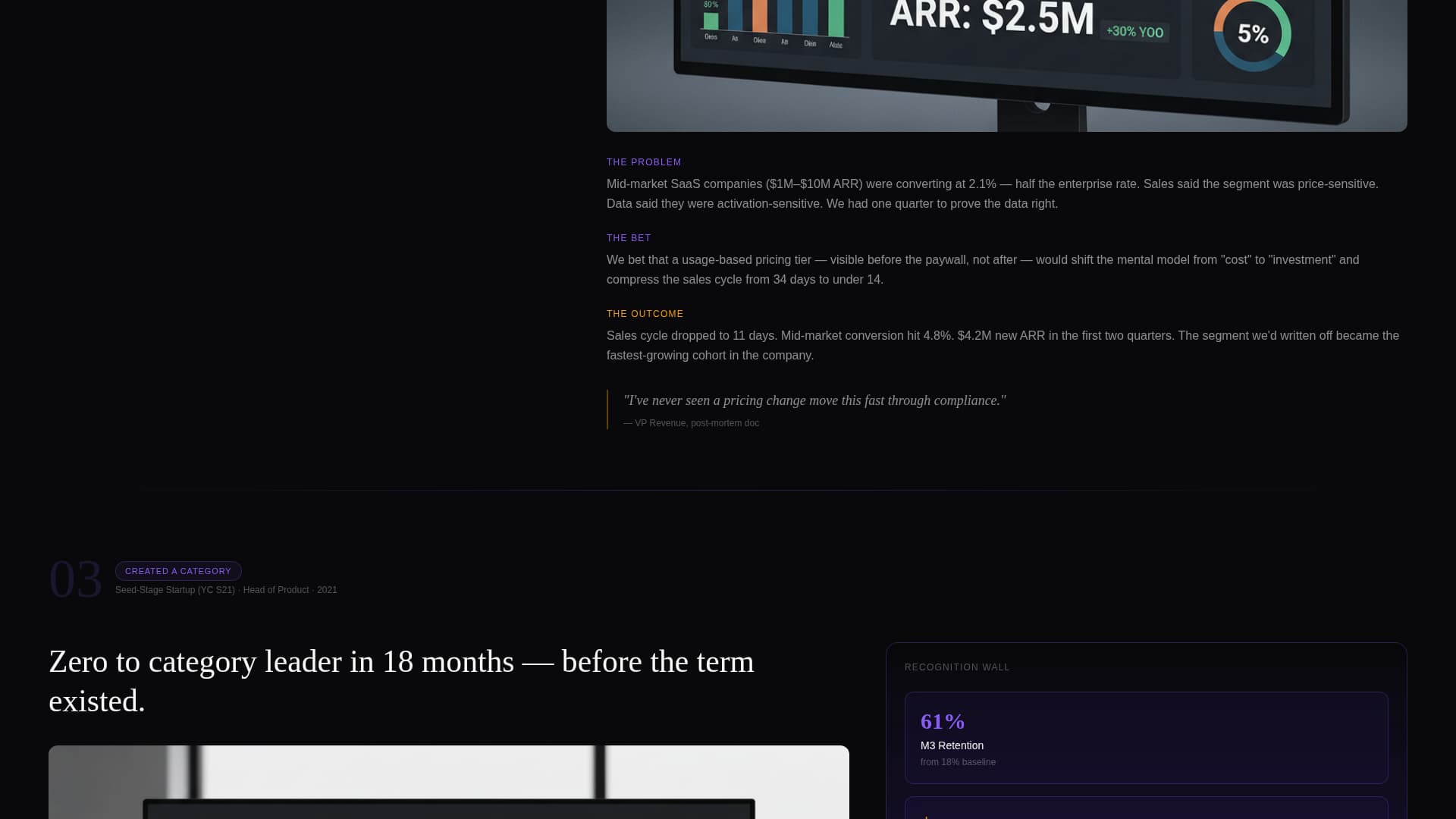Product Manager Profile Pre-Launch Website Template