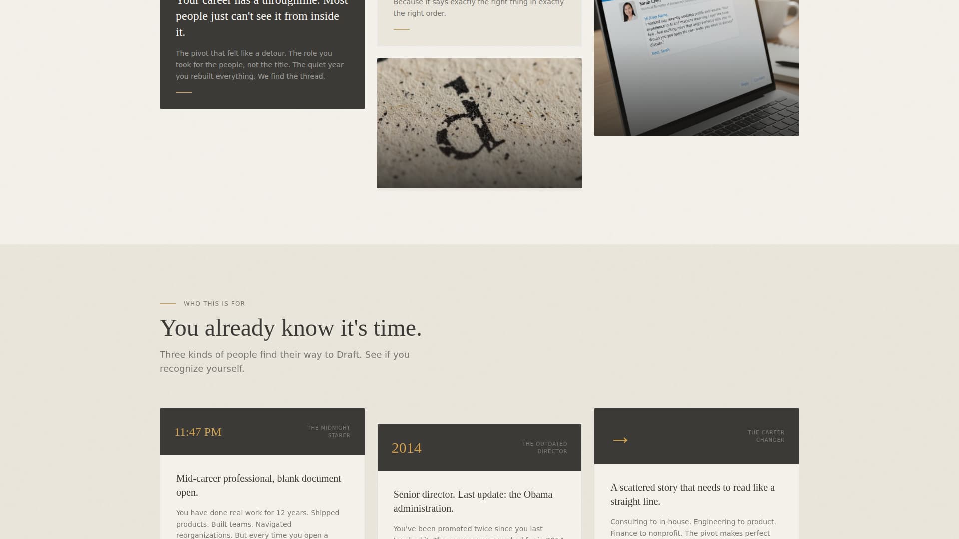 Draft - Compelling Resume Landing Page Template