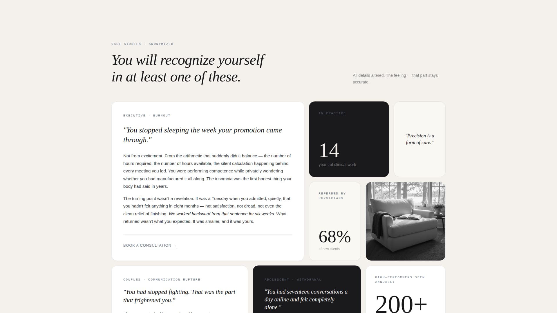 Psychologist Profile Portfolio Website Template