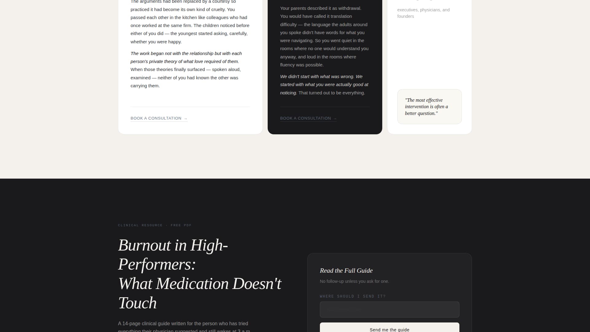 Psychologist Profile Portfolio Website Template