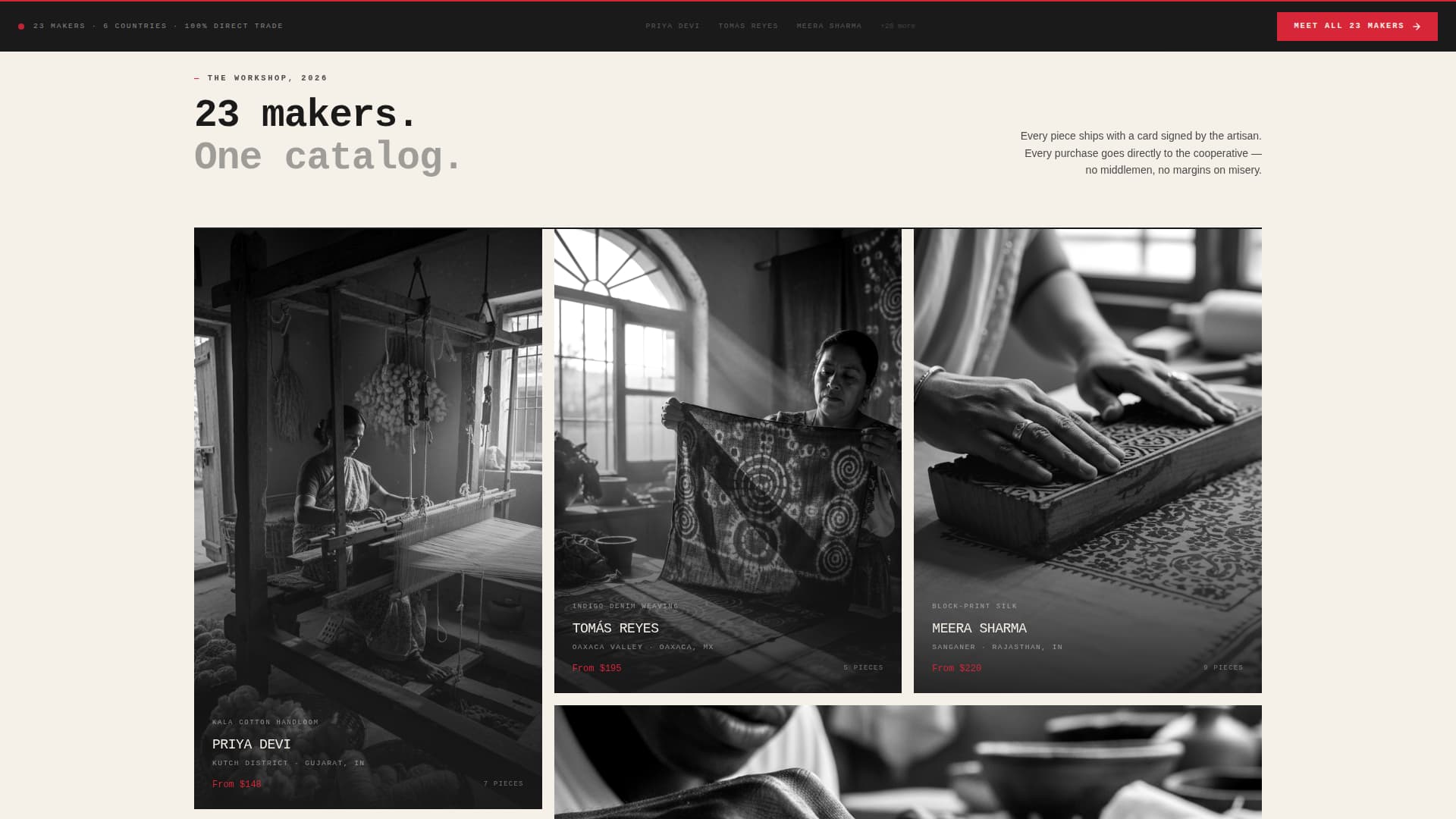 Weave - Bold Fairtrade Landing Page Template