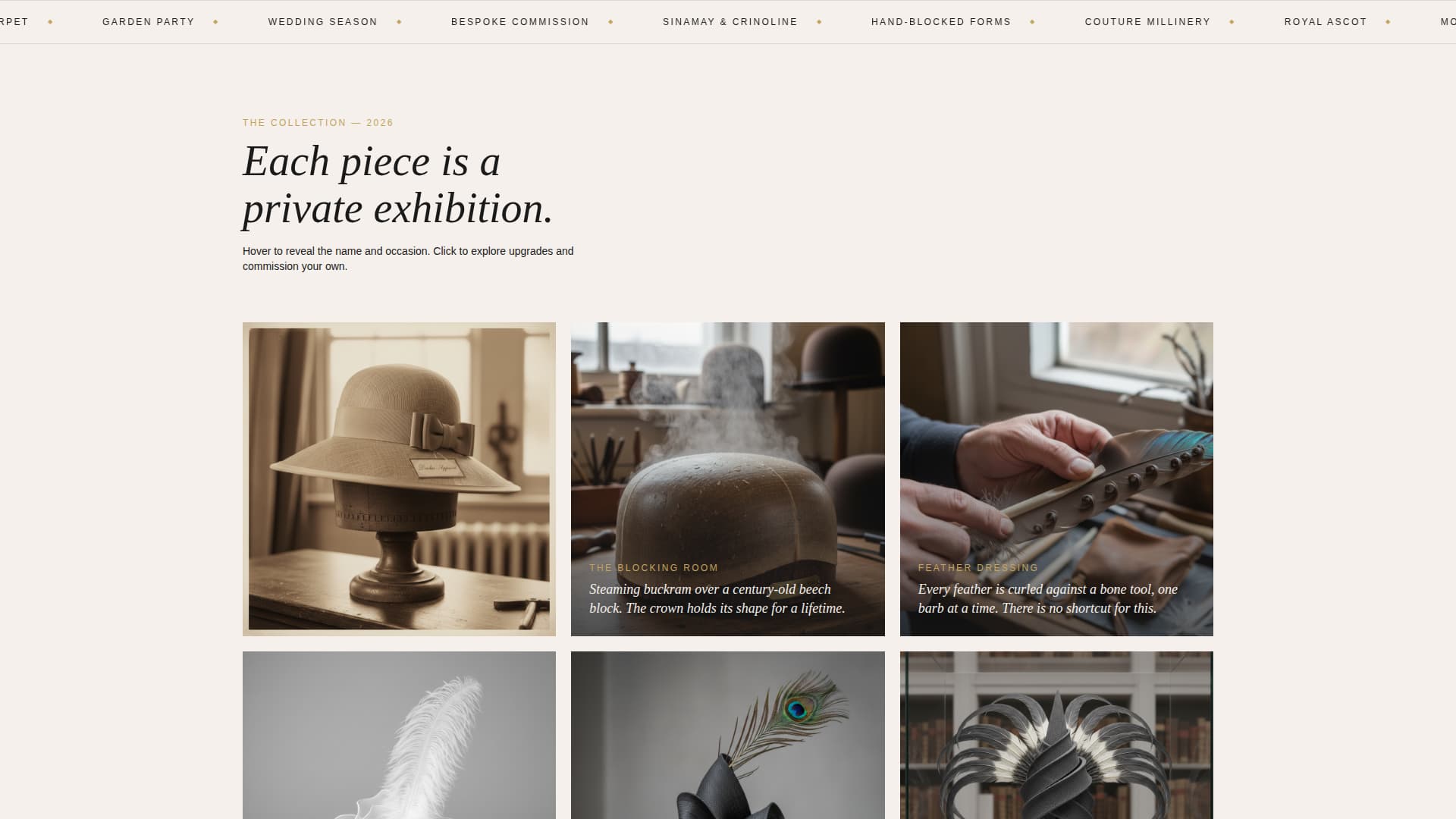 Brim - Elegant Millinery Landing Page Template