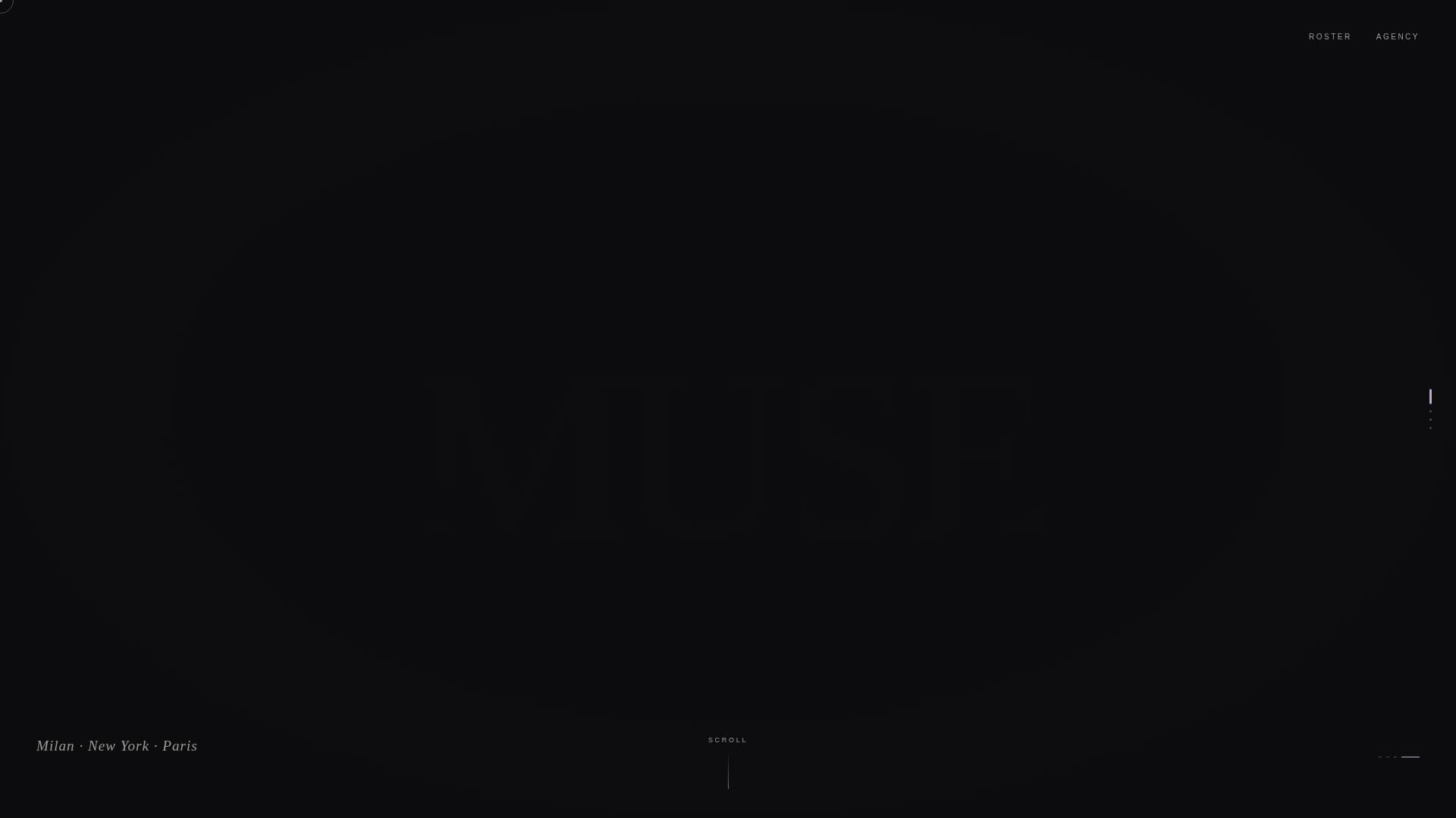 Muse - Immersive Modeling Landing Page Template