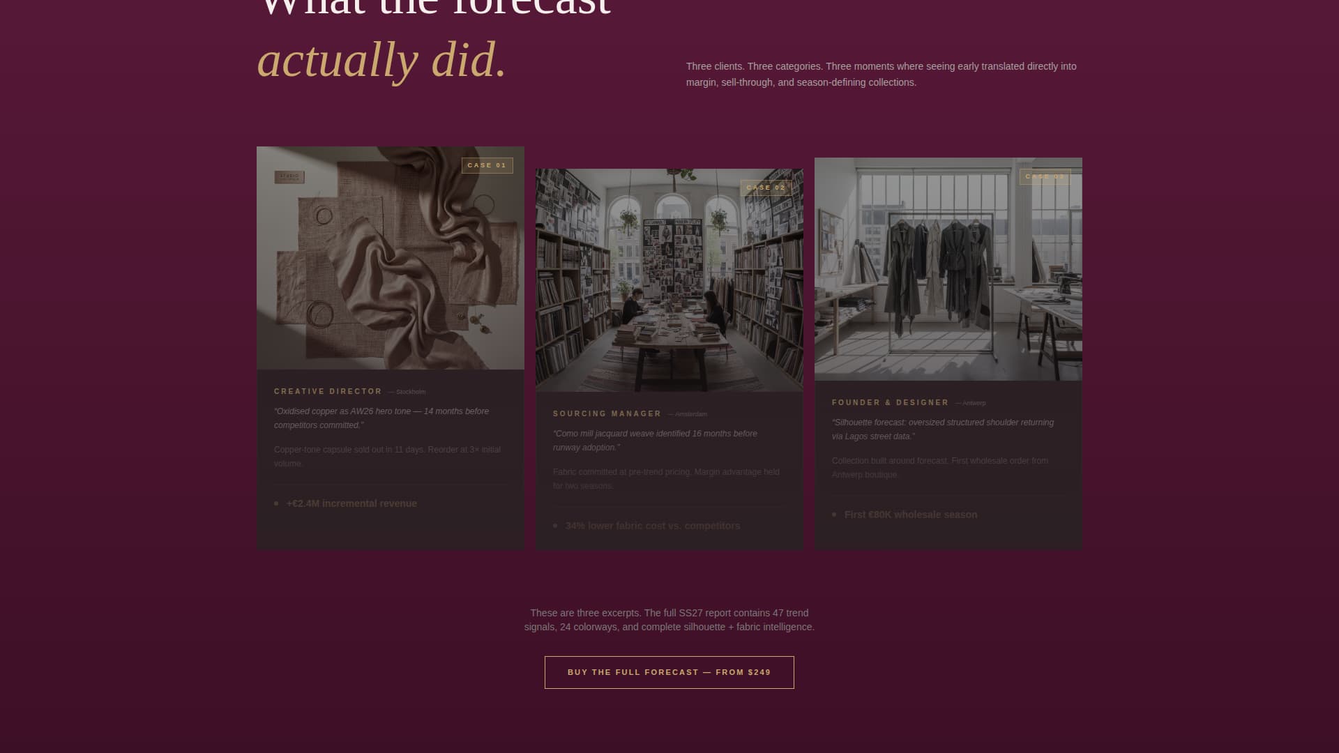 Forecast - Cinematic Trendforecasting Landing Page Template