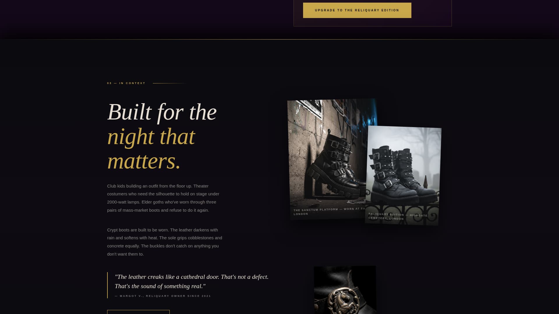 Crypt - Cinematic Gothic Landing Page Template