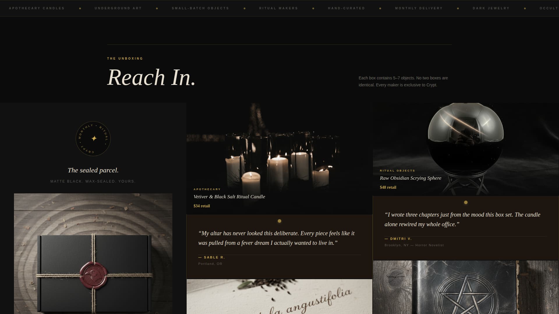 Crypt - Dark Gothic Landing Page Template