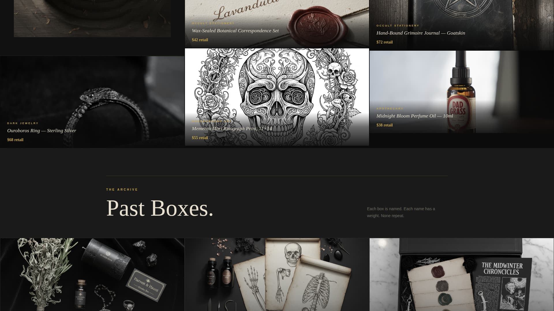 Crypt - Dark Gothic Landing Page Template