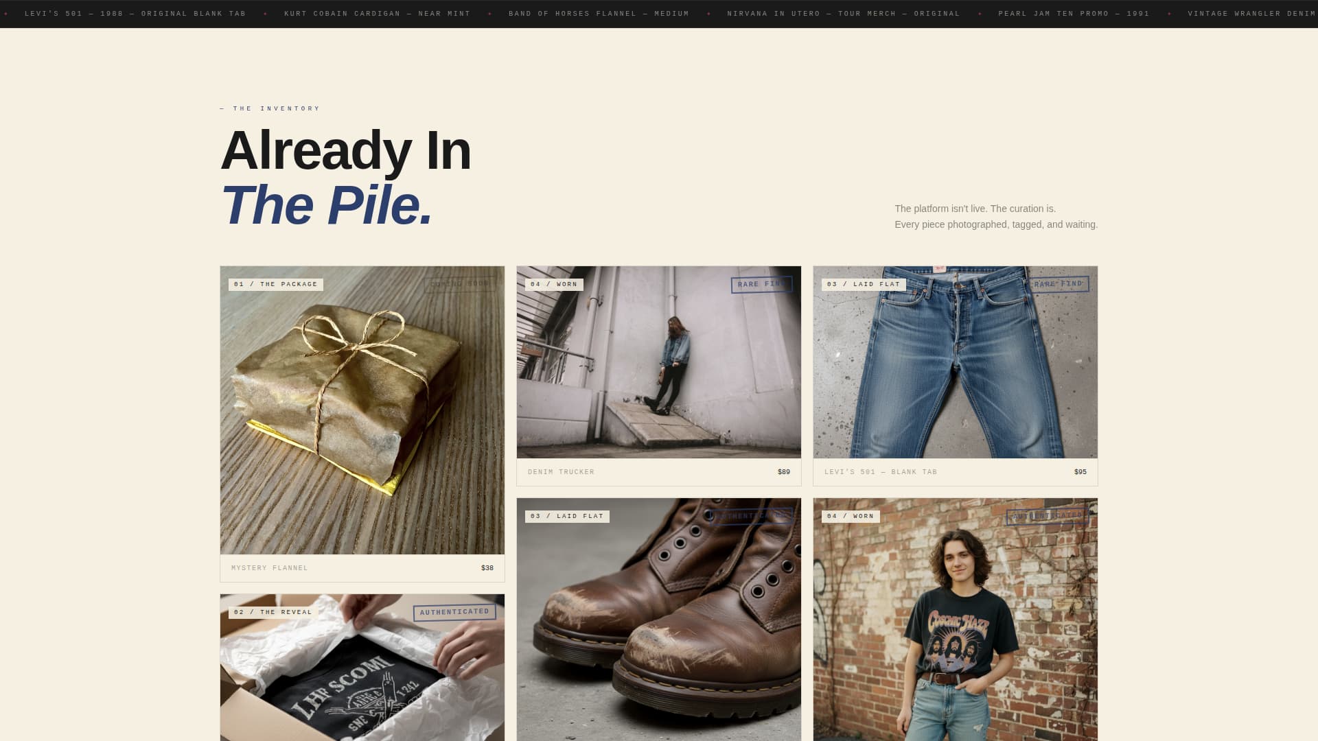 Thrift - Authentic Grungeresale Landing Page Template