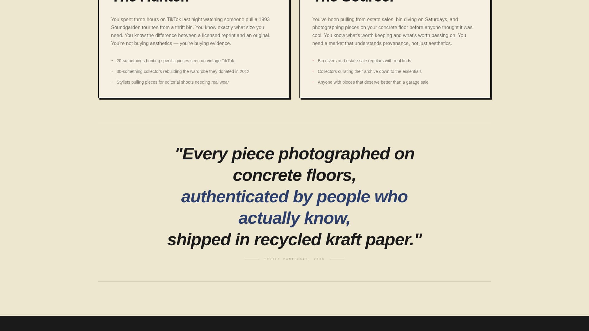 Thrift - Authentic Grungeresale Landing Page Template