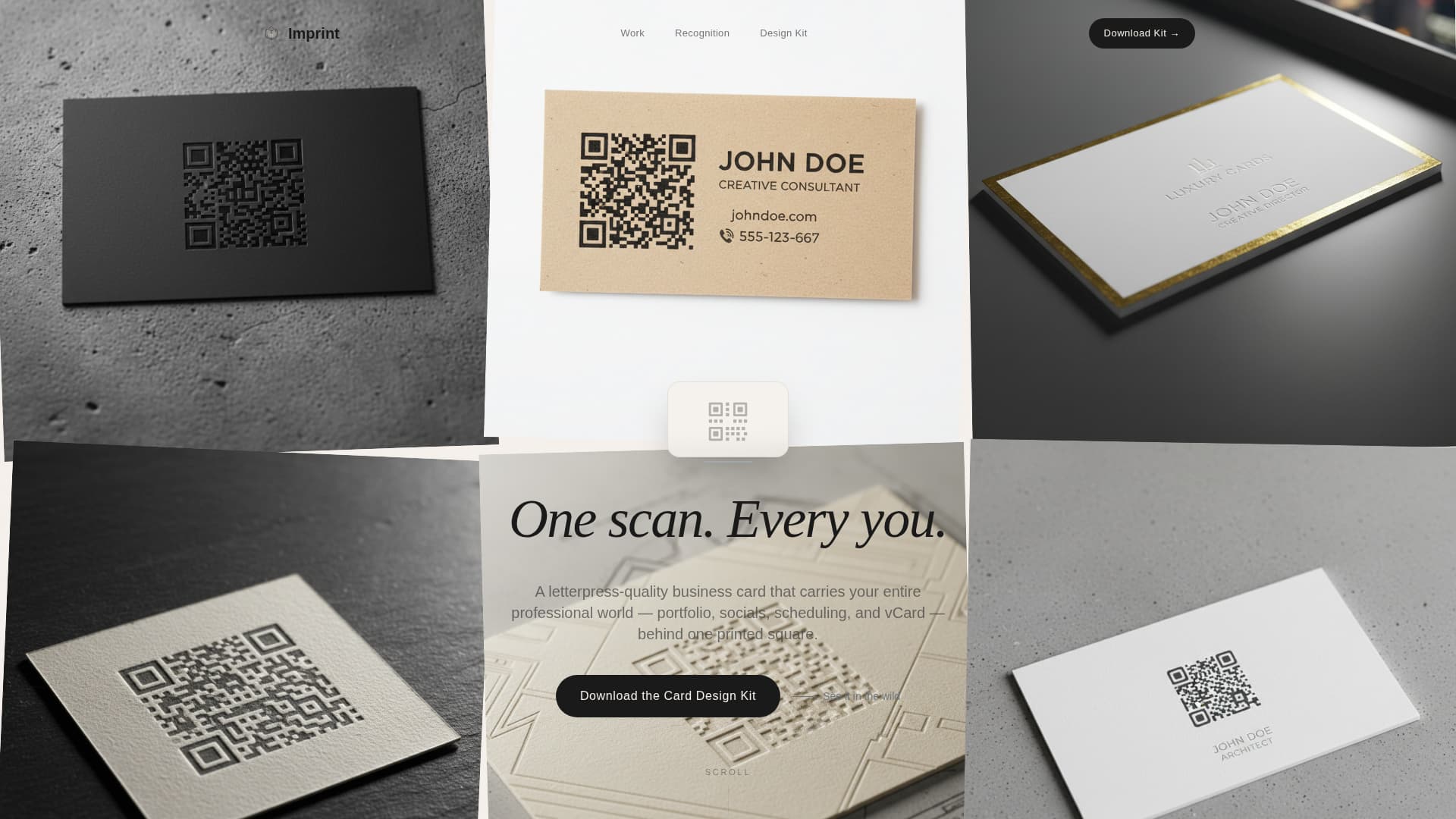 Digital Business Card Professional Website Template