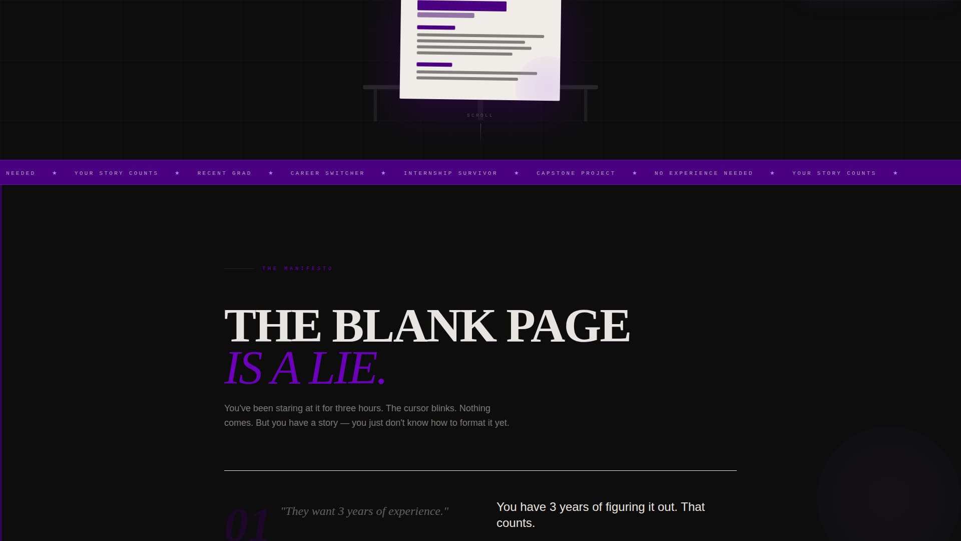 Launch - Bold Resume Landing Page Template
