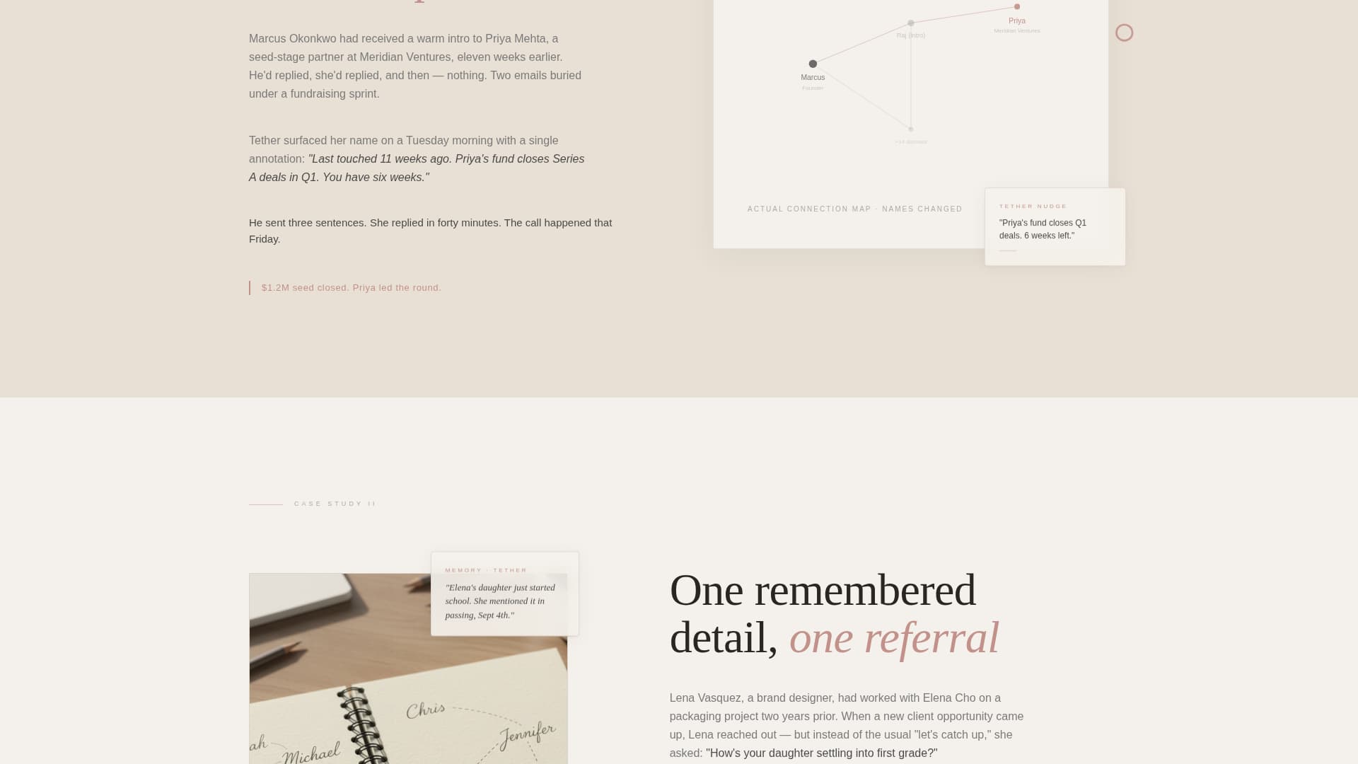 Tether - Intimate Relationshiptracker Landing Page Template