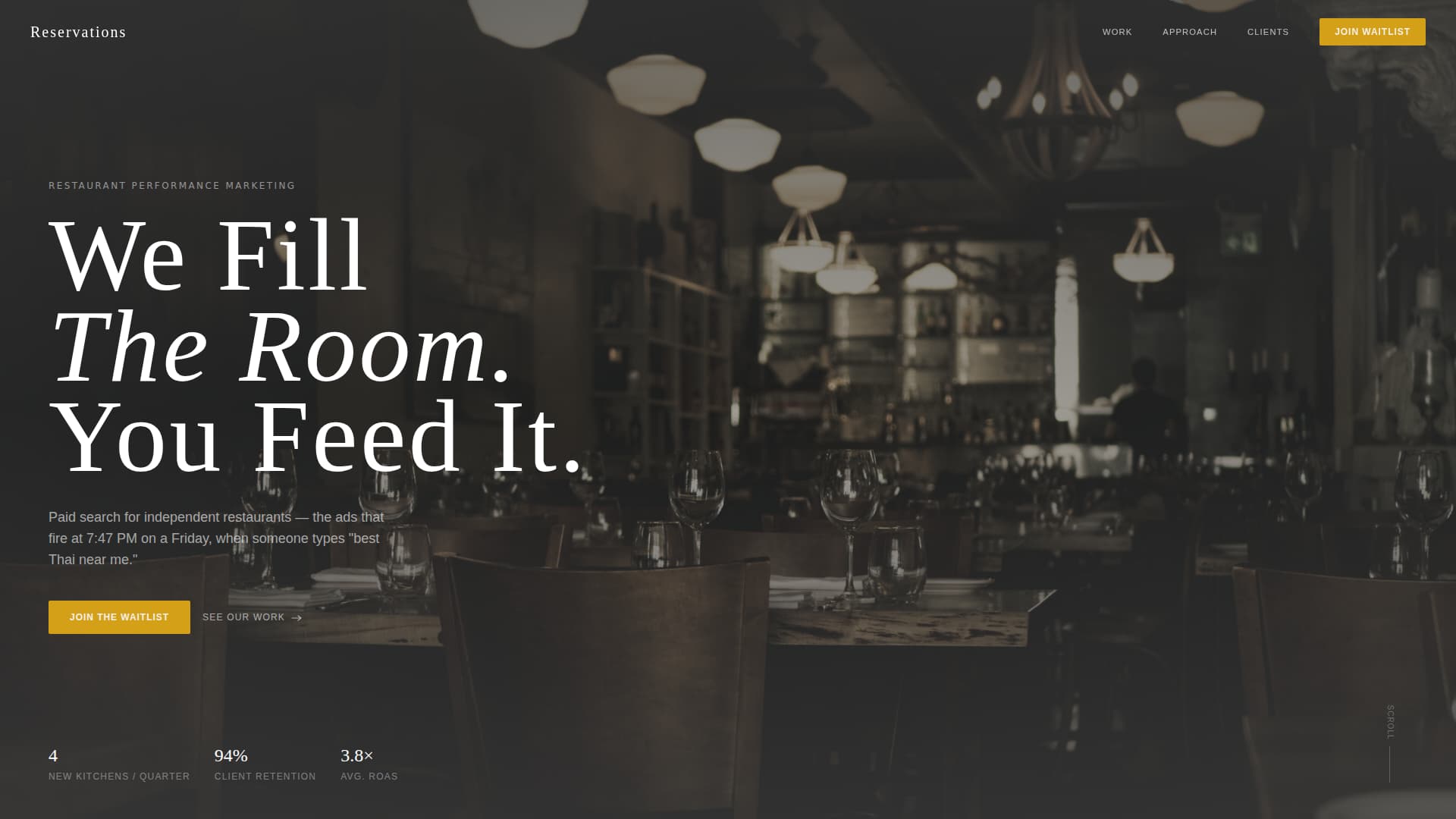 Reservations - Elegant Restaurant Landing Page Template