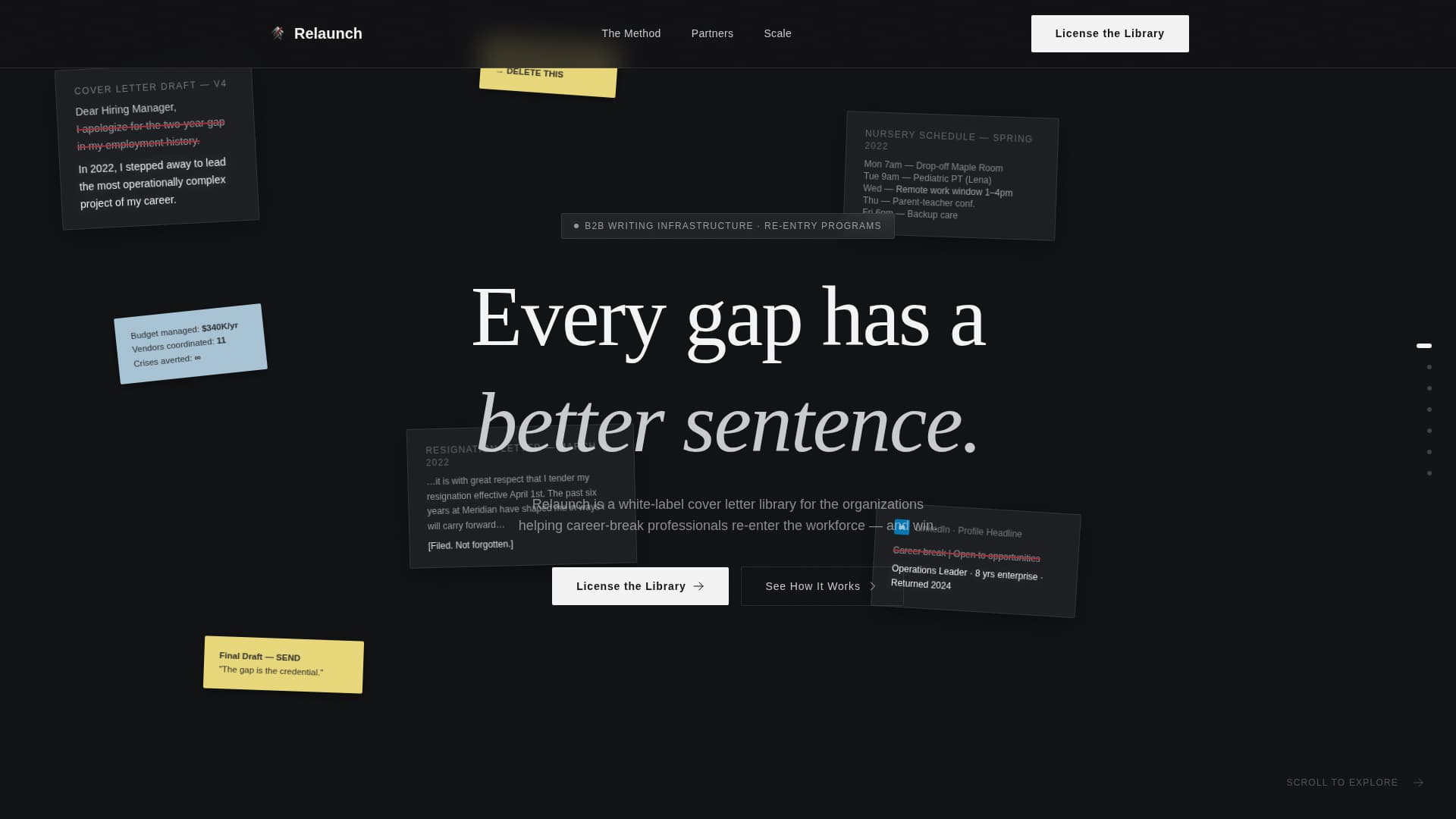 Relaunch - Powerful Returntowork Landing Page Template