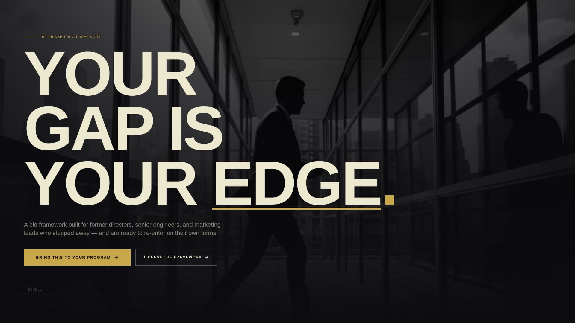 Return - Modern Work Landing Page Template