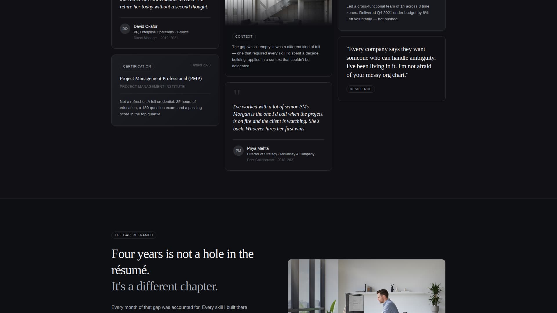 Relaunch - Bold Returntowork Landing Page Template