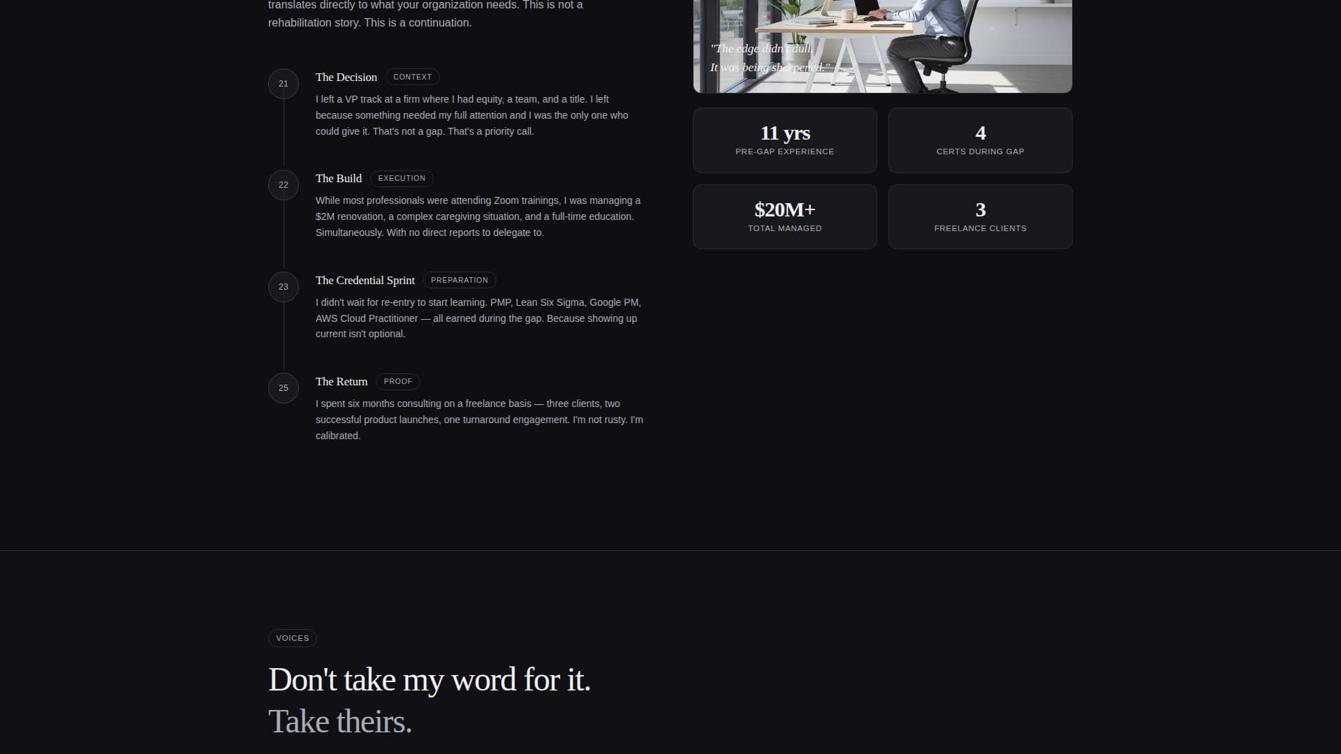 Relaunch - Bold Returntowork Landing Page Template