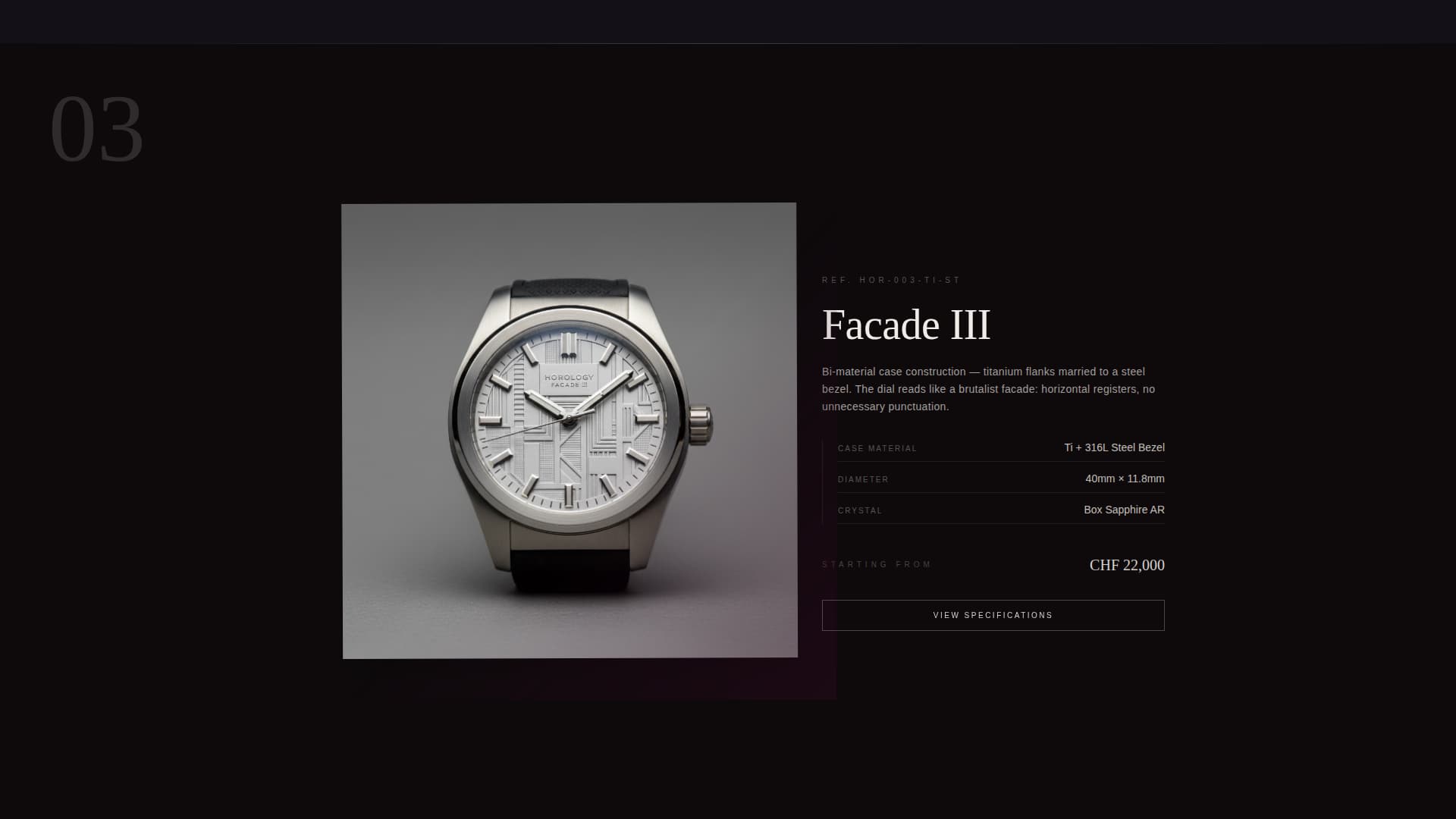 Horology - Striking Timepiece Landing Page Template