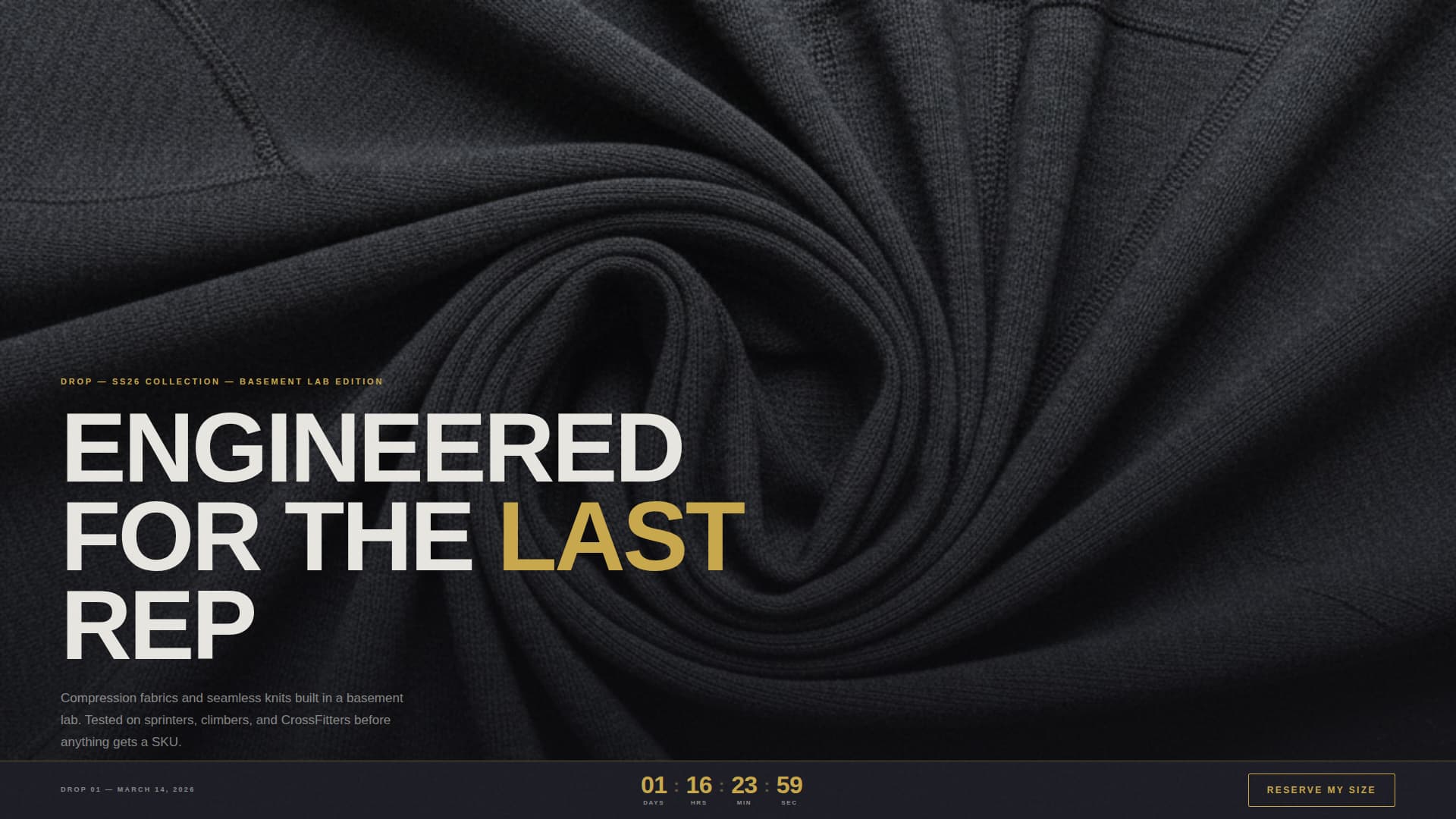 Drop - Obsidian Performance Landing Page Template
