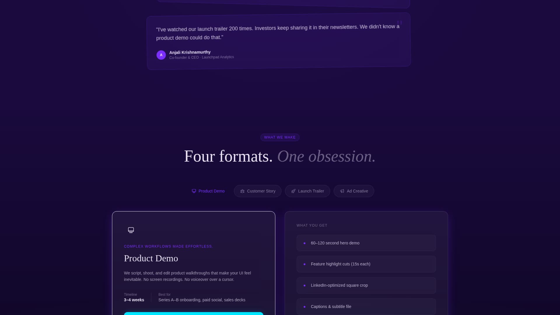 Splice - Cinematic SAAS Landing Page Template
