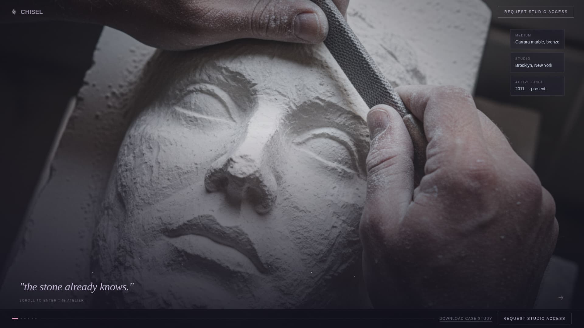 Sculptor Portfolio Directory Website Template