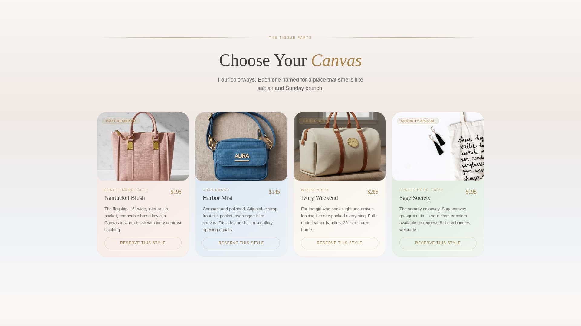 Monogram - Elegant Bag Landing Page Template
