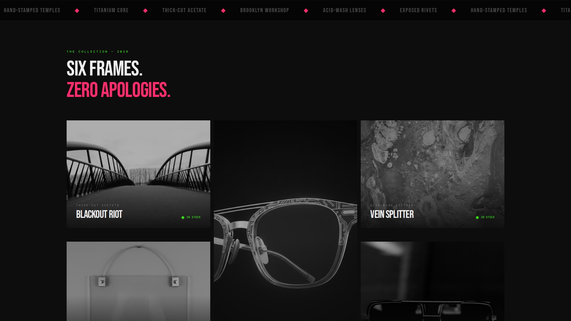 Shatter - Bold Eyewear Landing Page Template