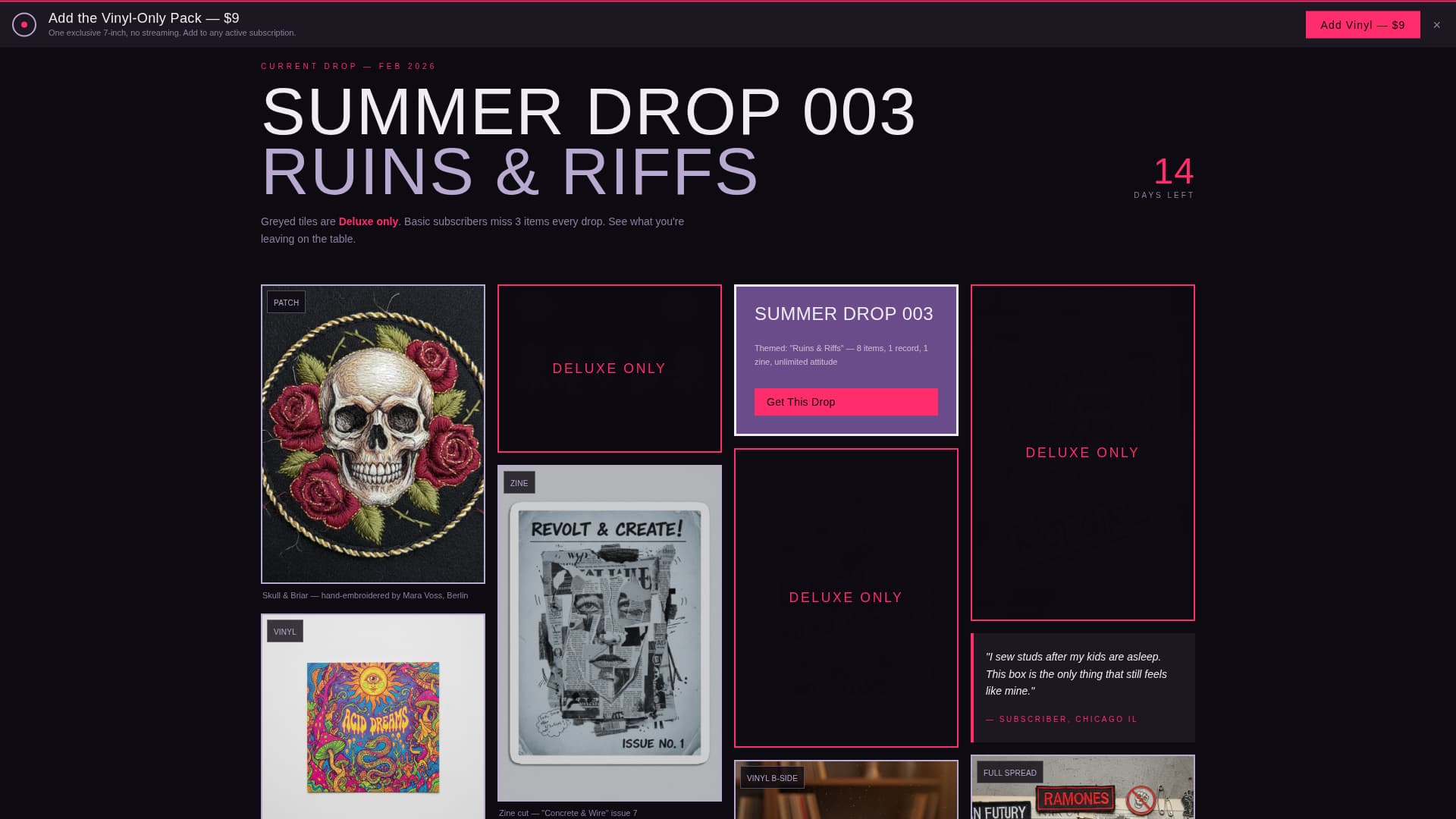 Punk Fashion Professional Website Template