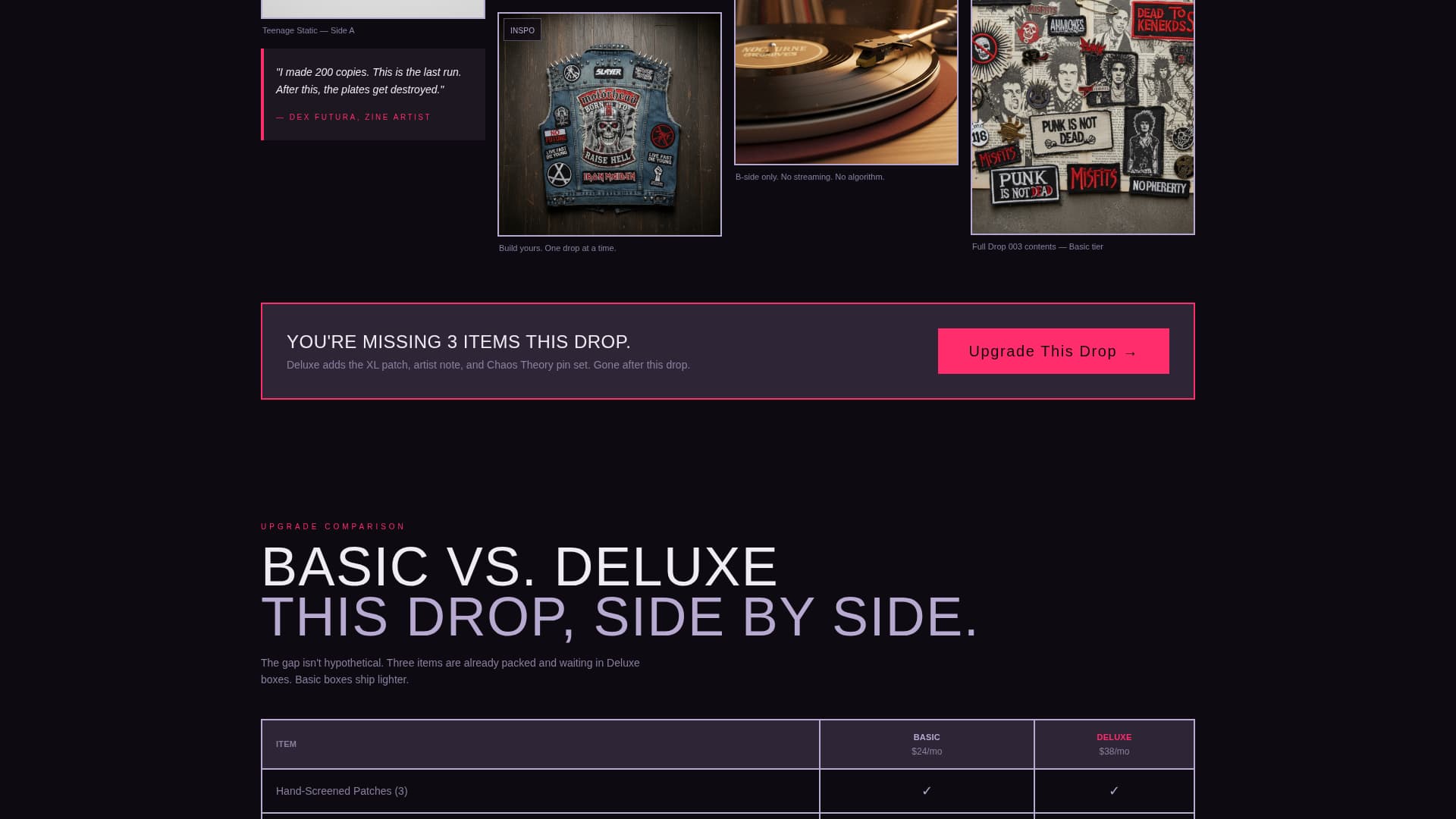 Punk Fashion Professional Website Template